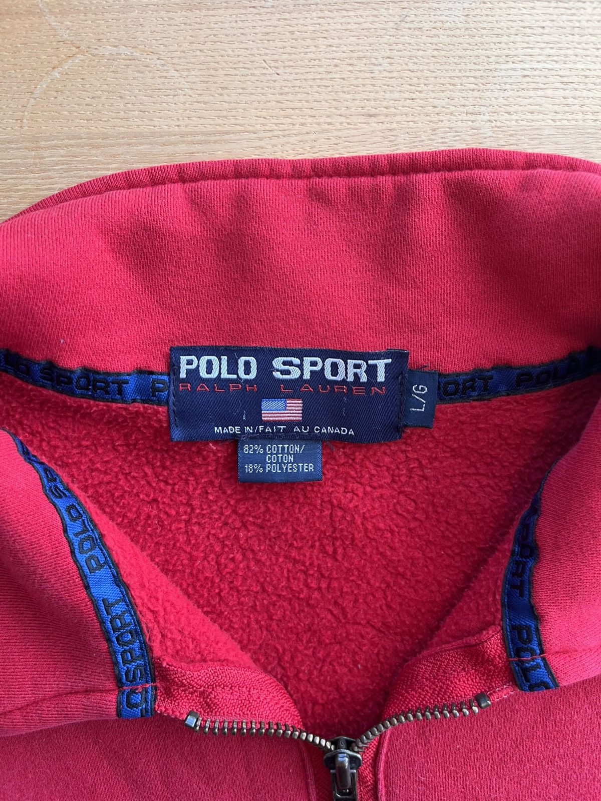 Ralph Lauren Polo Sport - 90s Zip Pullover Size US L / EU 52-54 / 3 - 3 Thumbnail