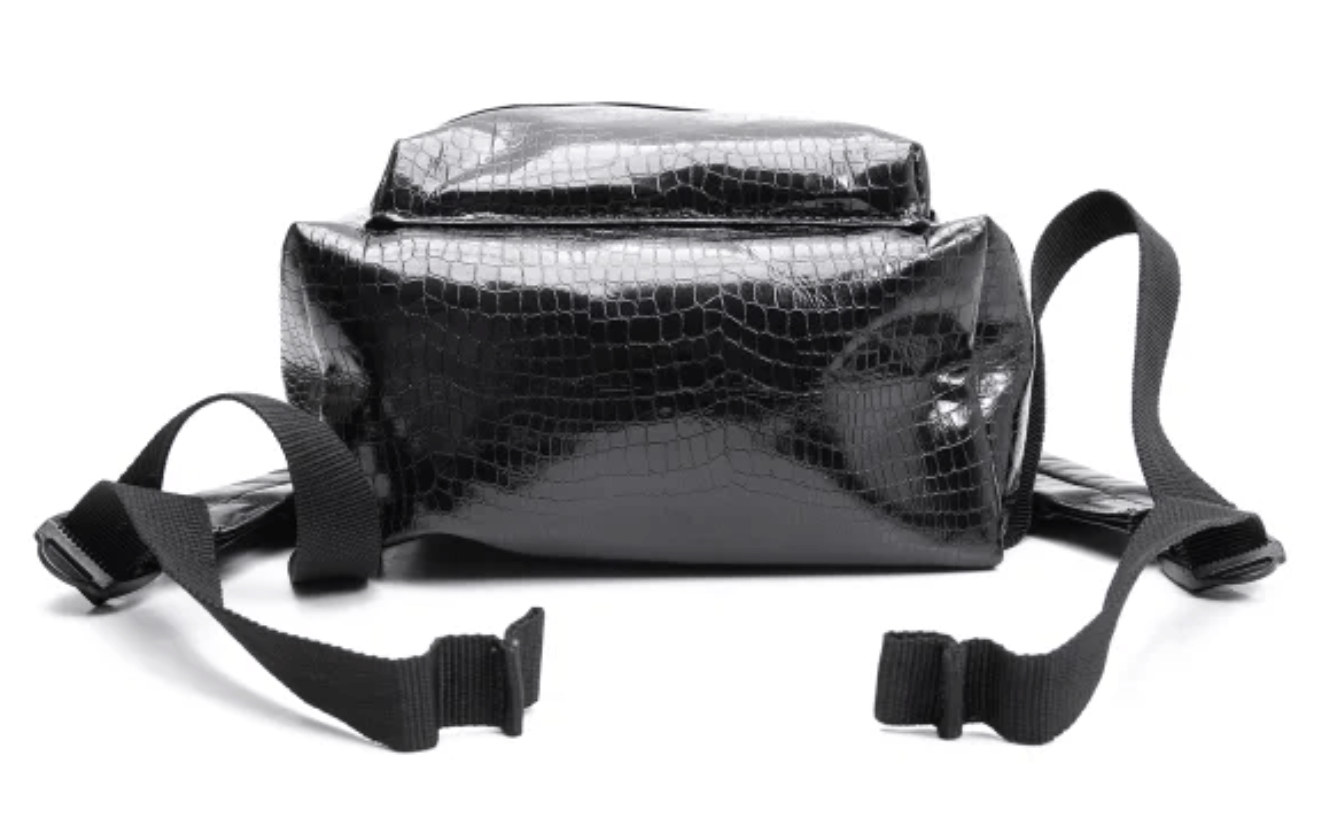 Comme des Garcons Comme des Garcons Black Small Croc Faux-Leather Backpack Size ONE SIZE - 3 Thumbnail