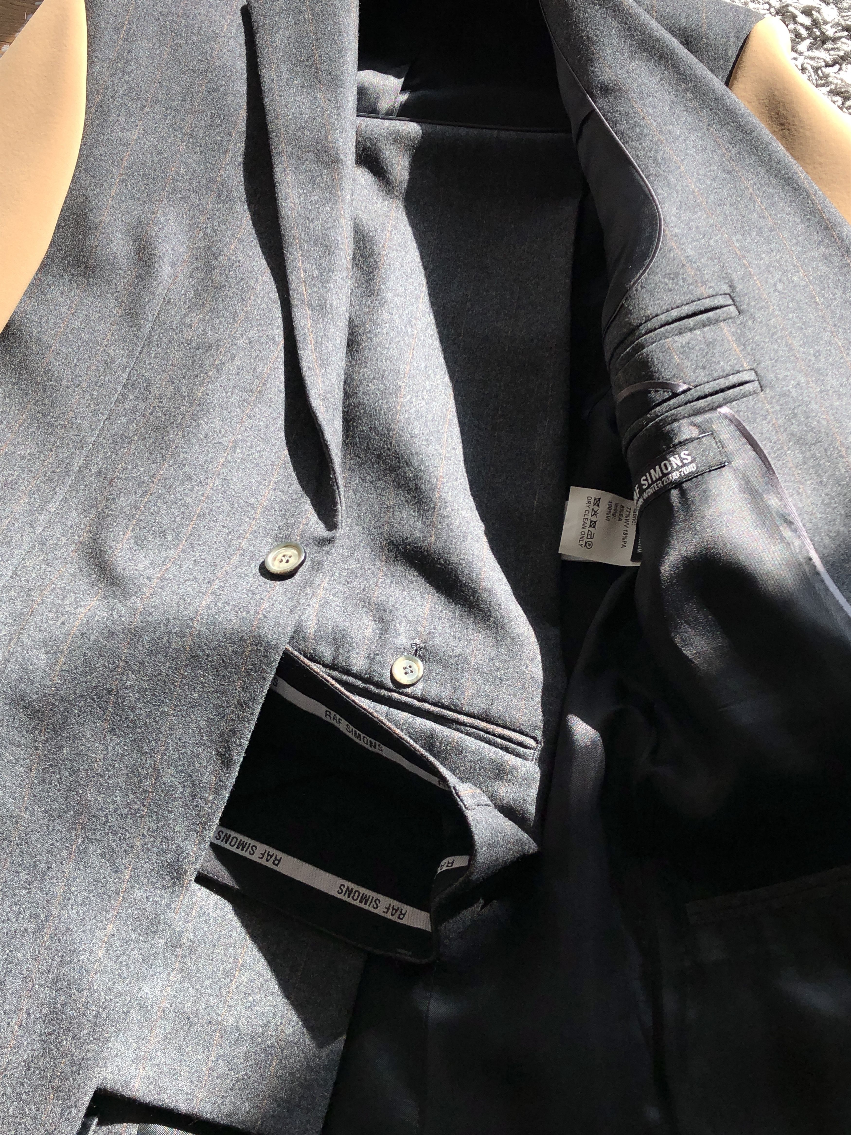 Raf Simons RAF SIMONS AW09 Mirror Wool Suit Size 46R - 7 Thumbnail