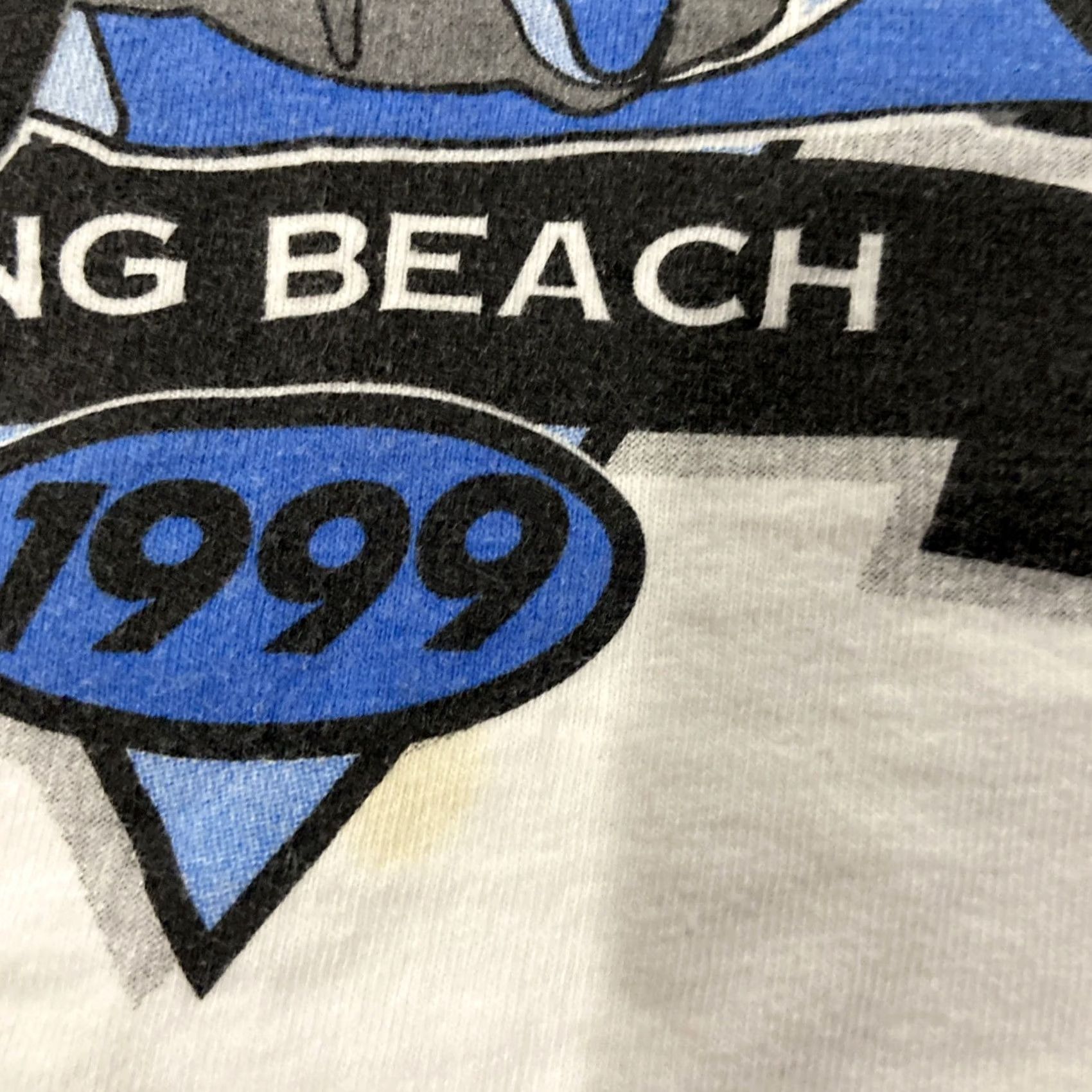 Gildan VINTAGE Gildan Shirt Mens M VTG Long Beach Grand Prix 1999 Racing Toyota Start Your Engines White Short Sleeve Crew Neck T-Shirt Cotton Regular Mens Size US M / EU 48-50 / 2 - 3 Thumbnail