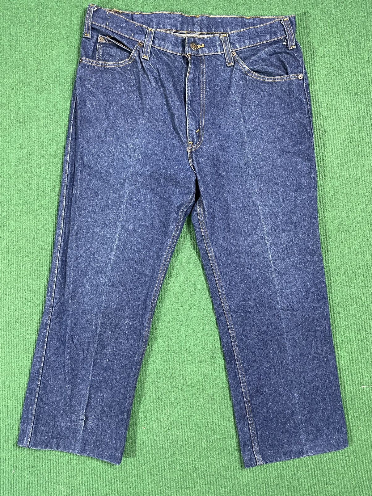 Levi's Levis Vintage 70s With Leather Patch & Tag Wide Leg Size US 35 - 3 Thumbnail