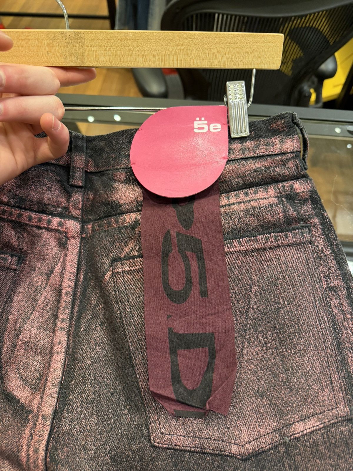Sp5der Sp5der Metallic Wash Black Denim Jeans Size US 34 / EU 50 - 3 Thumbnail
