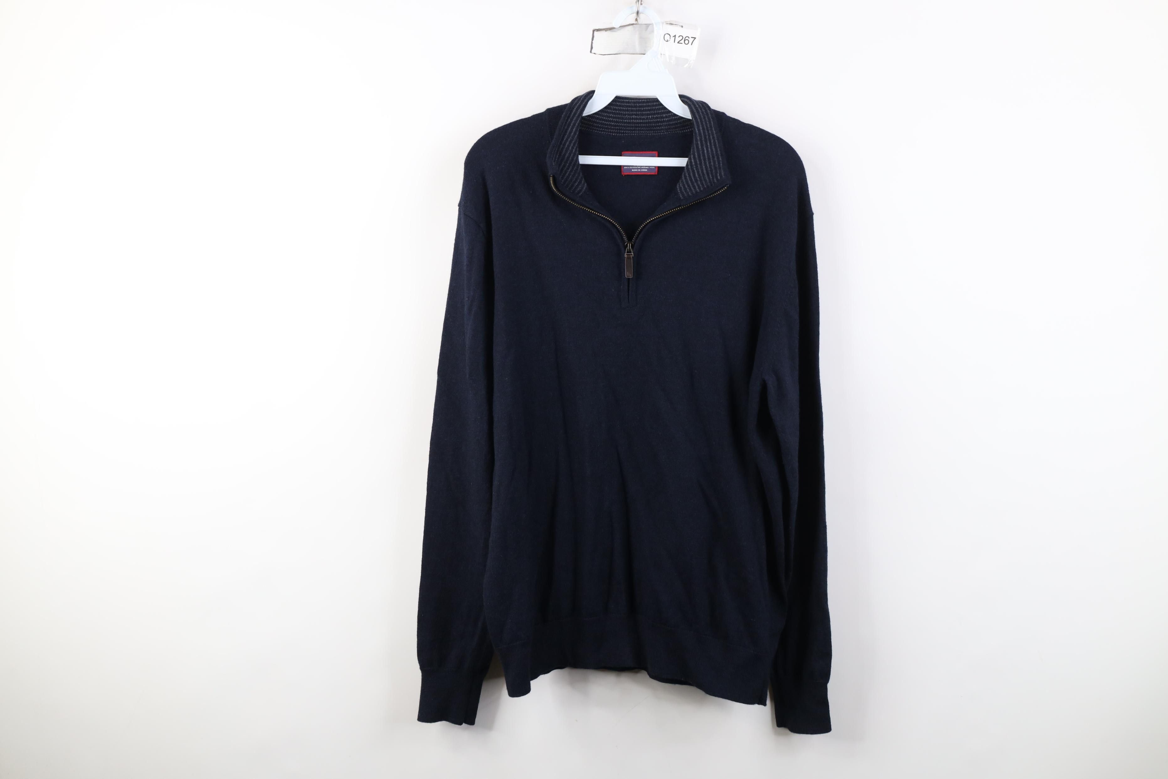 UNTUCKit Untuckit Extrafine Merino Wool Knit 1/4 Zip Pullover Sweater Size US XL / EU 56 / 4 - 1 Thumbnail