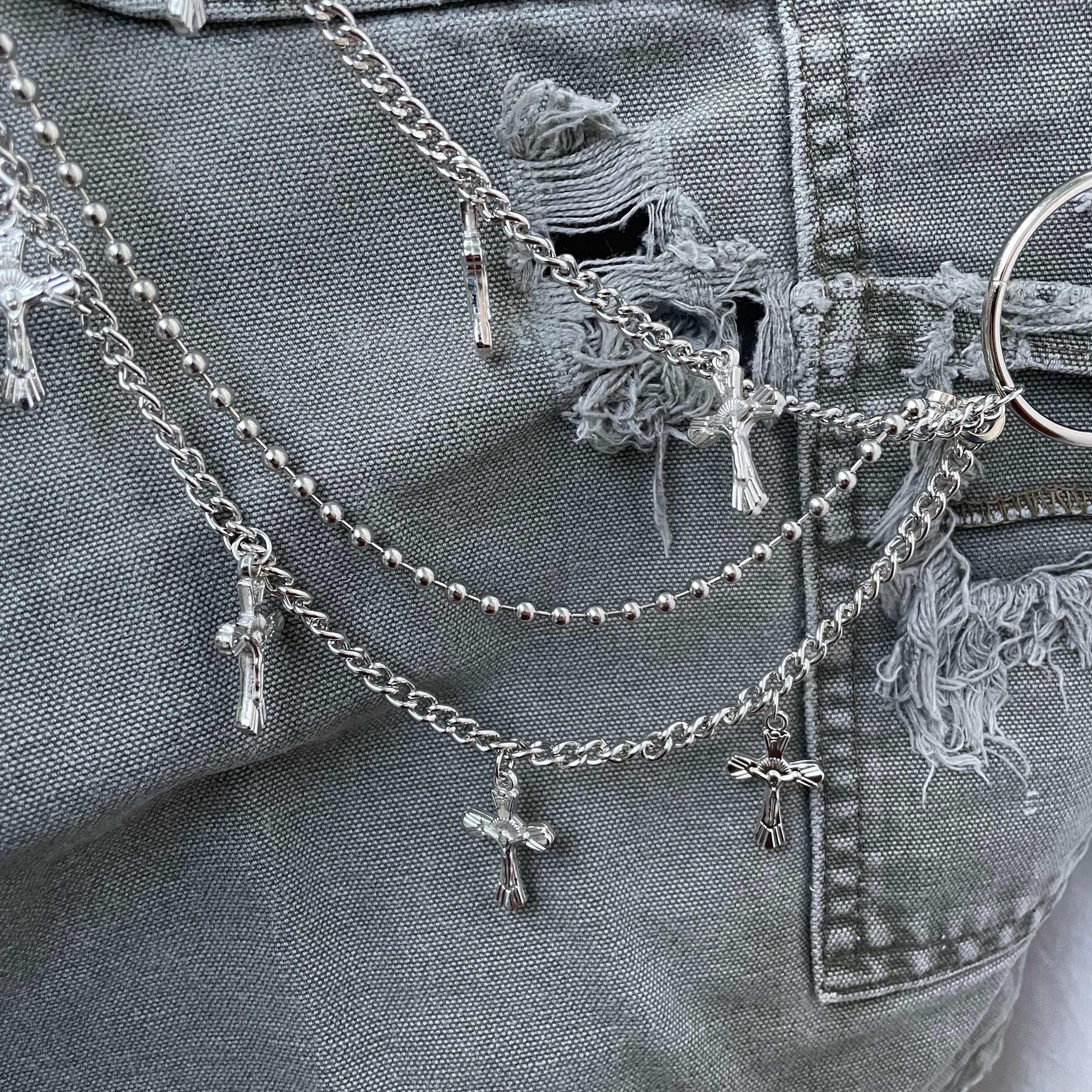 Other Y2K Сross Keychain grunge punk pants chain y2k opium Size ONE SIZE - 2 Thumbnail