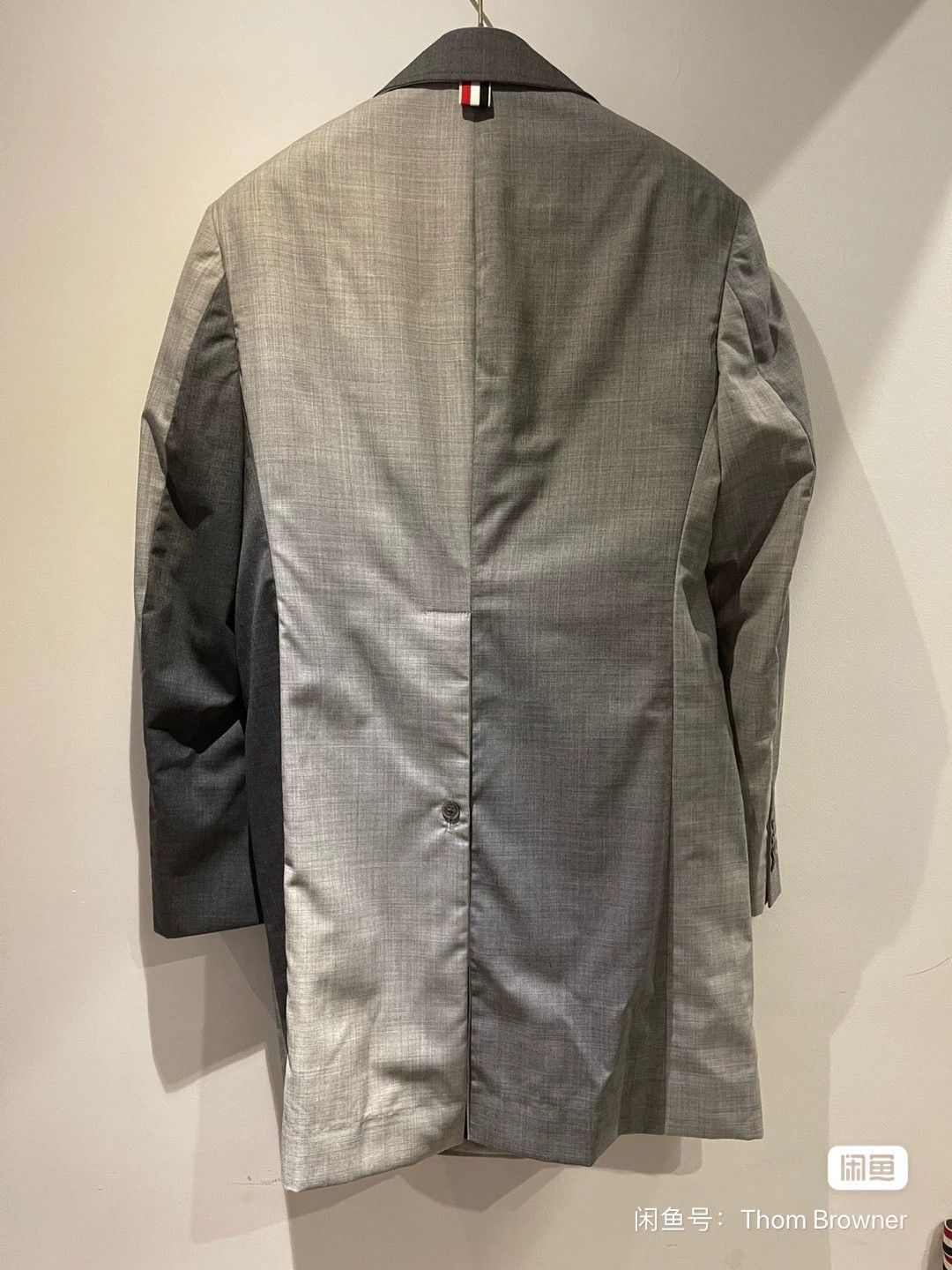 Thom Browne Thom Browne Charcoal & Gray Color Blocked Overcoat Size0 Size US XS / EU 42 / 0 - 2 Thumbnail