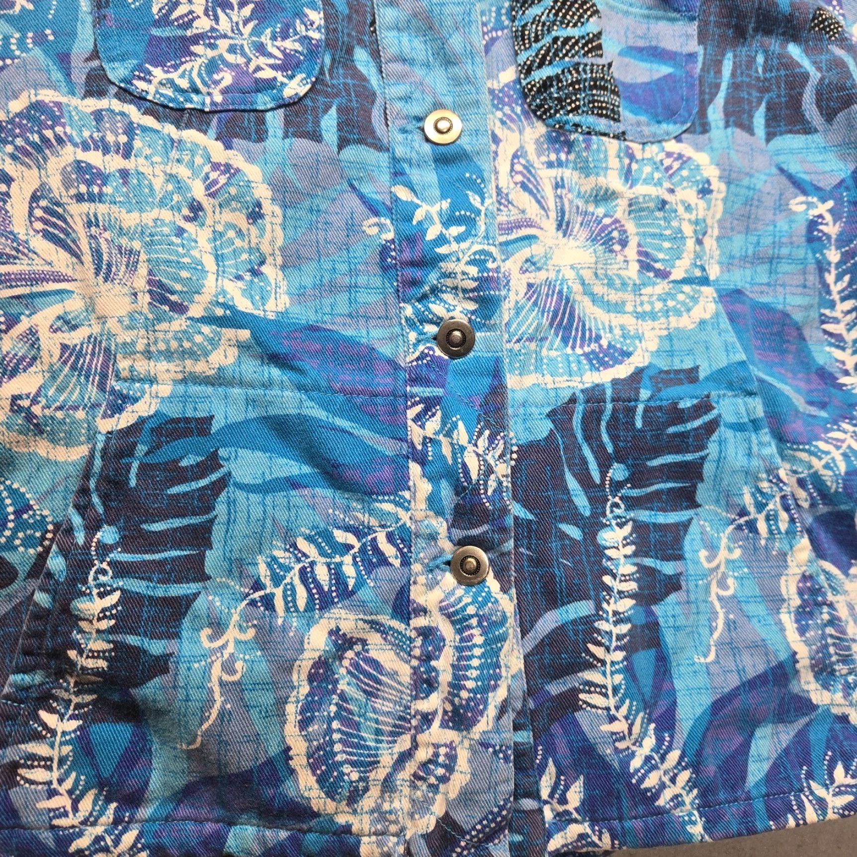 Vintage Ruby Rd Blazer Women's Floral Blue Button Long Sleeve L Adult Regular Modern Hipster Retro Jacket Blazer Size L / US 10 / IT 46 - 3 Thumbnail