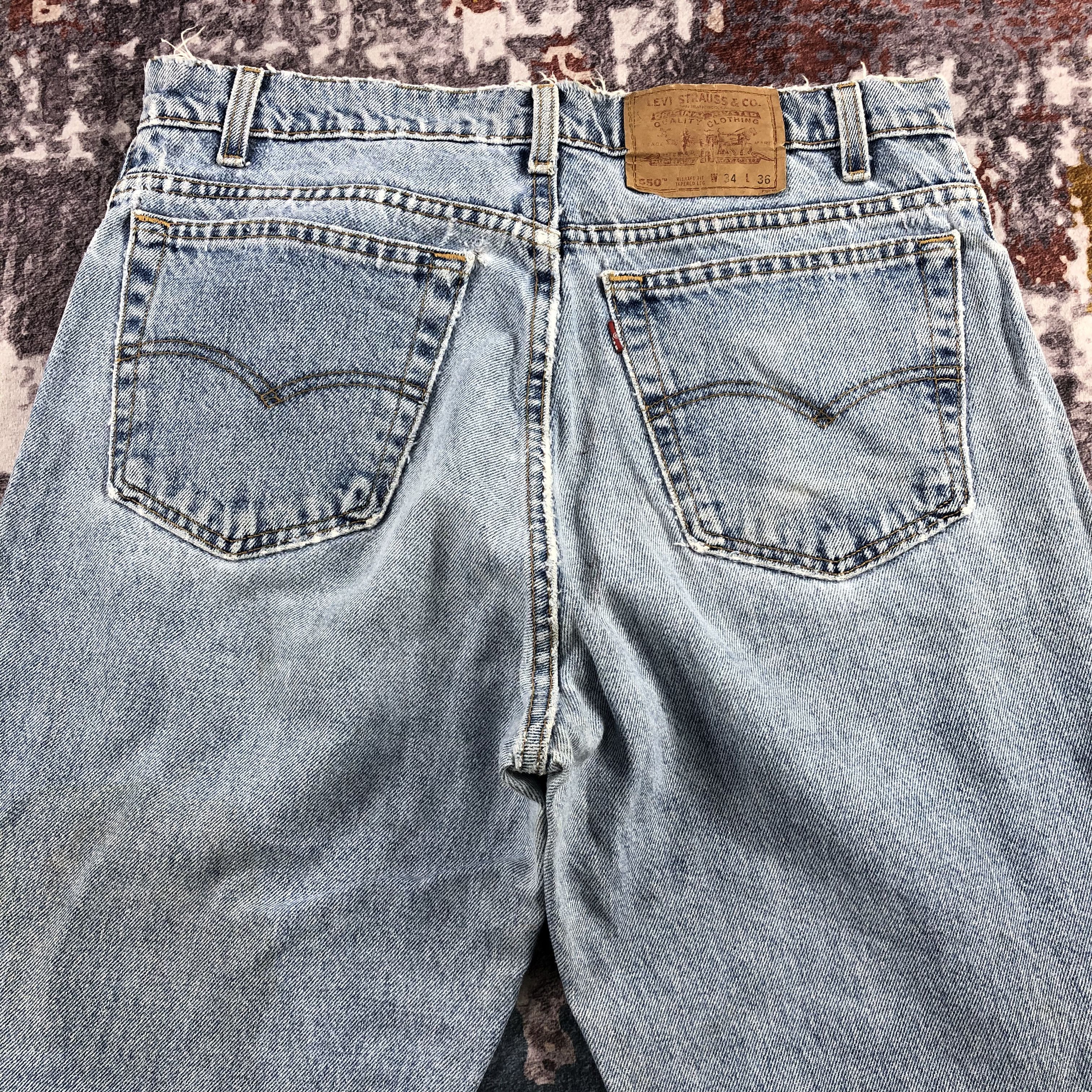 Levi's × Vintage Vintage 90s Light Wash Levis 550 Jeans-JM2606 Size US 33 - 5 Thumbnail