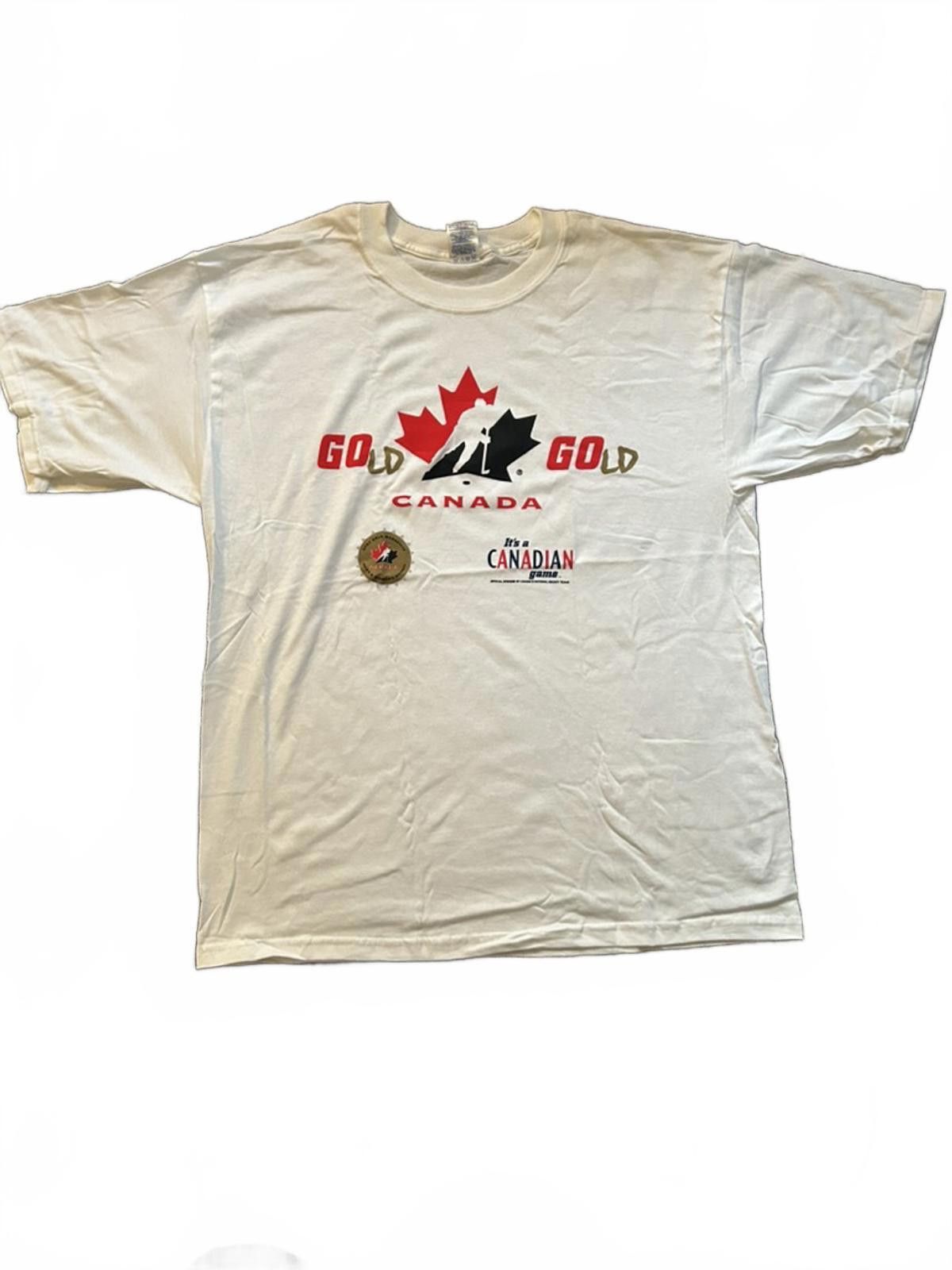 Gildan Vintage Canada "Go Gold" Molson Canadian Hockey T-Shirt Size US XL / EU 56 / 4 - 1 Thumbnail