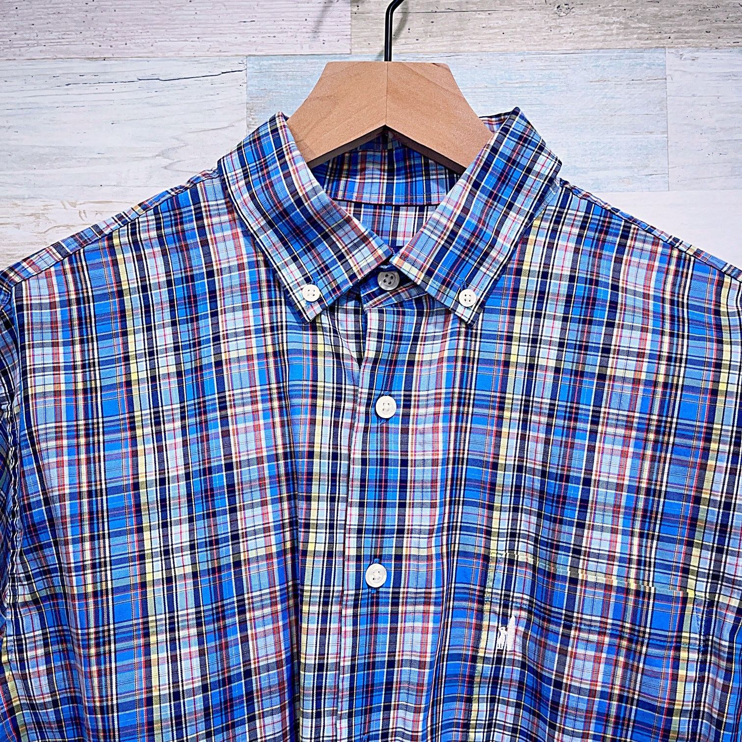 johnnie-O Johnnie O Twill Button Down Shirt Blue Plaid Long Sleeve L Size US L / EU 52-54 / 3 - 2 Thumbnail