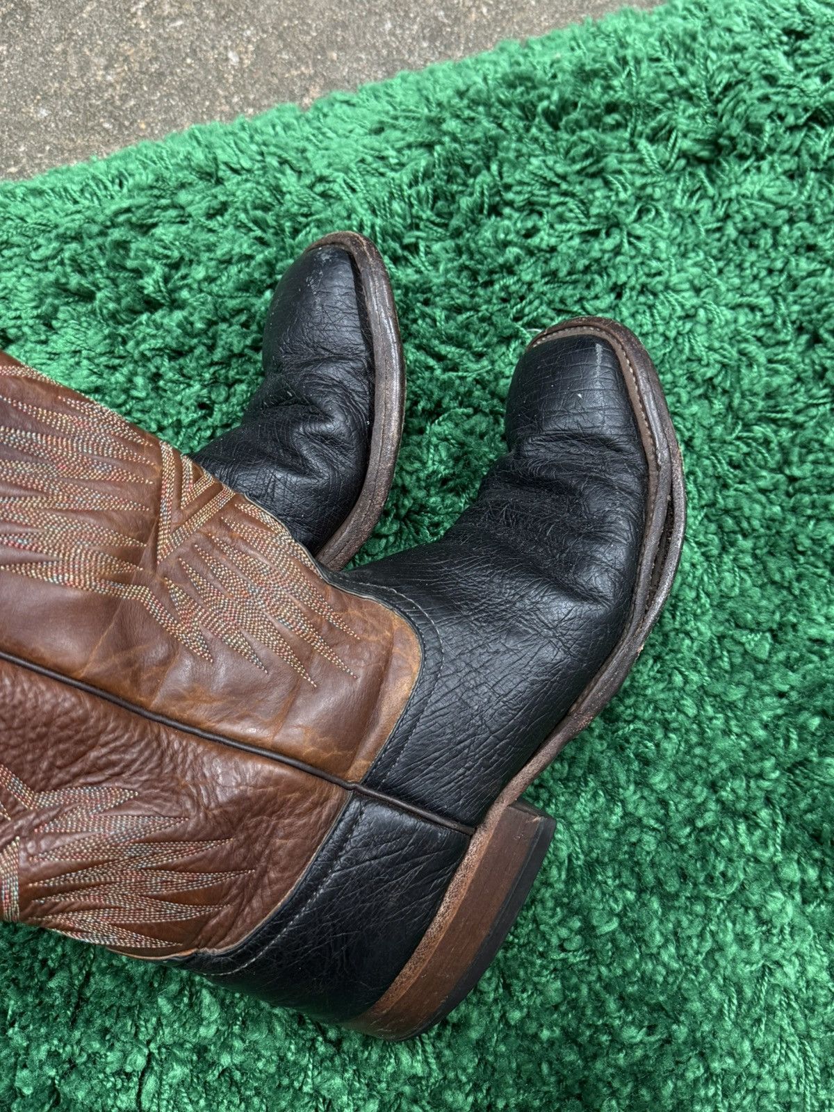 Vintage Vintage Anderson Bean Hippie Embroidered Eye Cowboy Boots Size US 10 / EU 43 - 11 Thumbnail