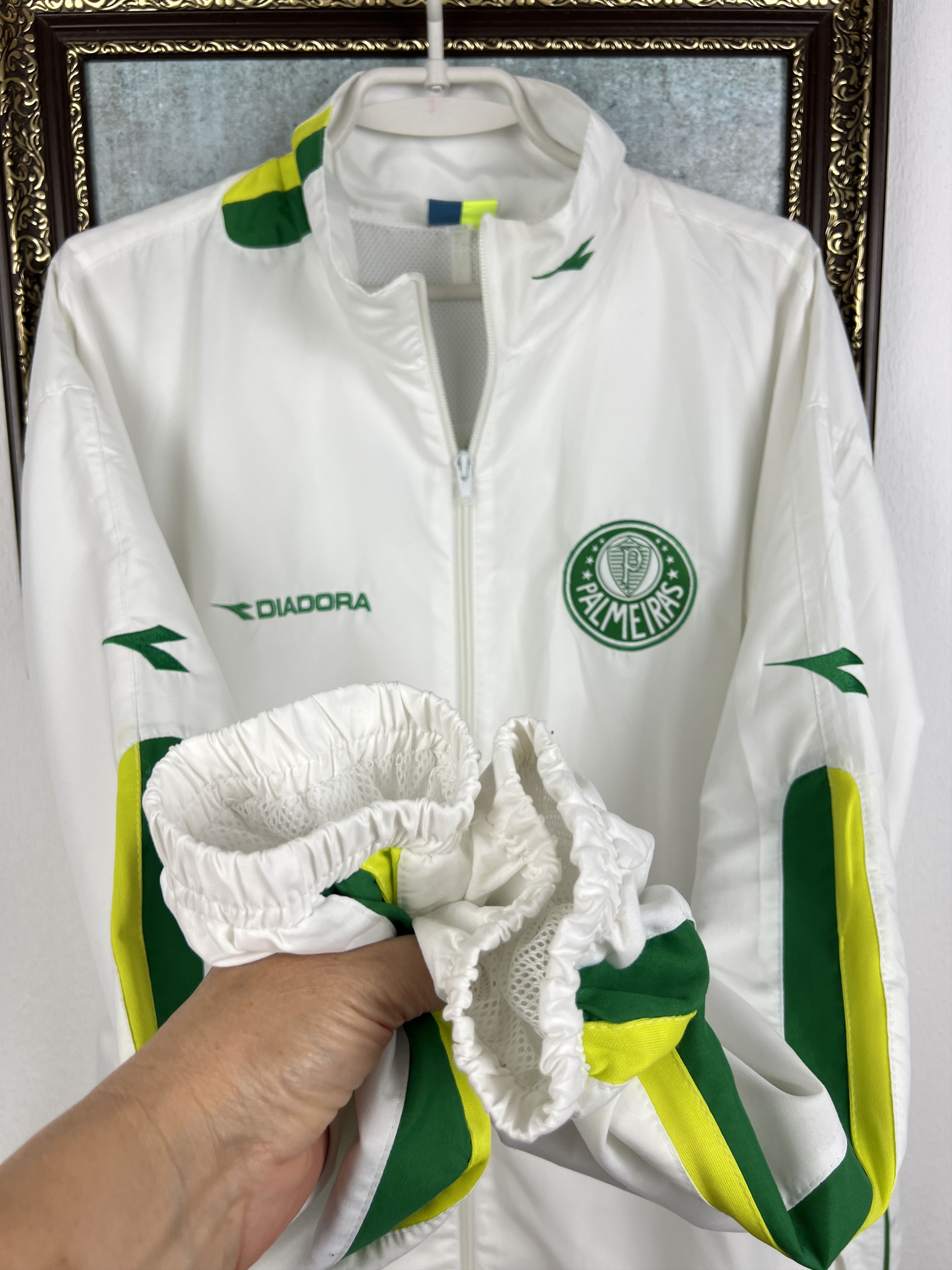 Diadora Vintage Diadora Palmeiras Football Jacket Soccer Track Top Size US XXL / EU 58 / 5 - 8 Thumbnail