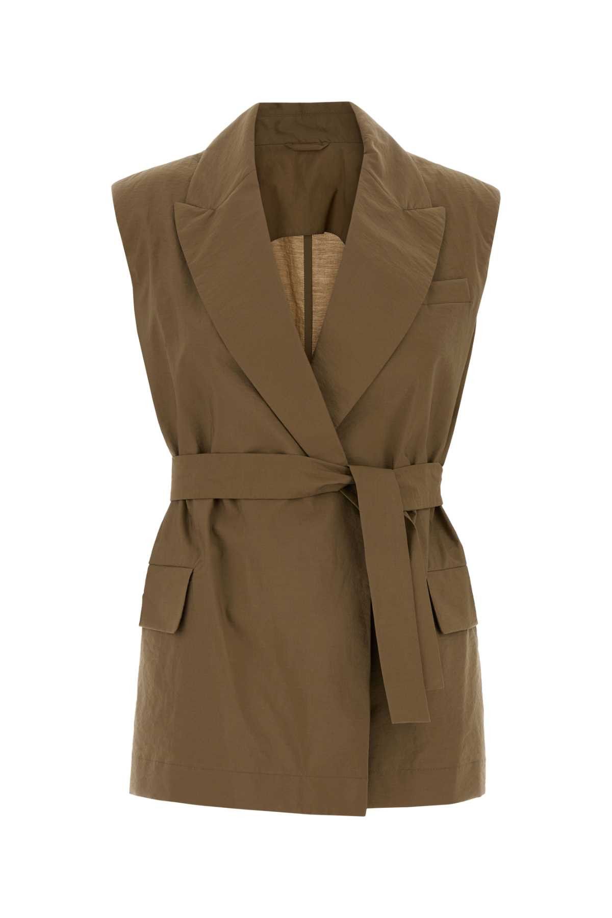 Brunello Cucinelli Cappuccino Cotton Blend Vest Size M / US 6-8 / IT 42-44 - 1 Thumbnail