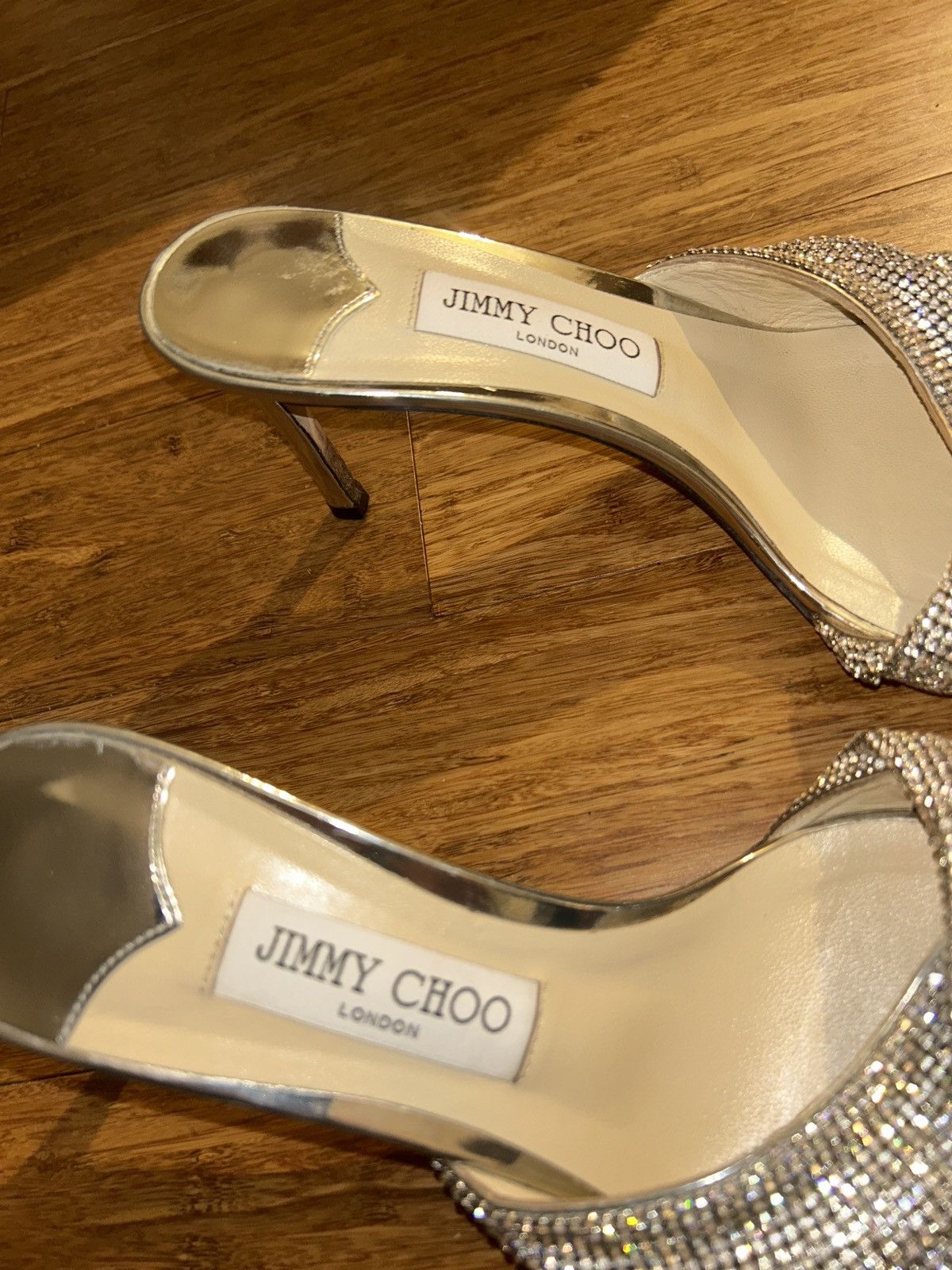 Jimmy Choo Jimmy Choo Naria Crystal Mesh Slide Sandal size 39.5 Size US 9.5 / IT 39.5 - 6 Thumbnail