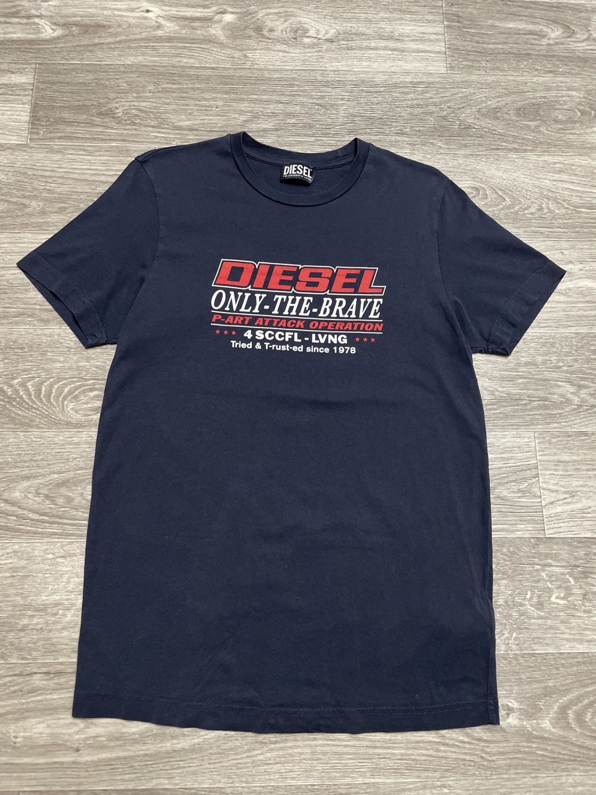 Diesel x2 Diesel Only The Brave Blue And Black T-Shirts Size US M / EU 48-50 / 2 - 15 Thumbnail