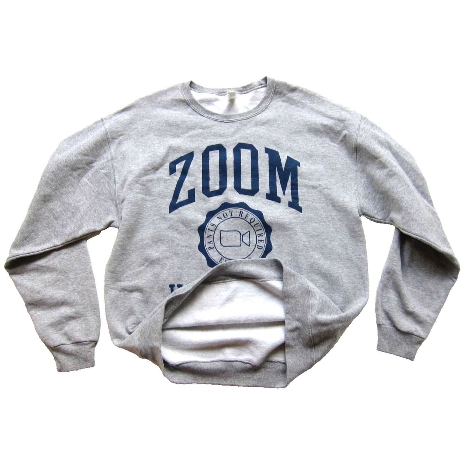 Jerzees VINTAGE Jerzees Zoom University Sweatshirt Men L Grey Blue Crew Neck Pullover Size L Size US L / EU 52-54 / 3 - 5 Thumbnail