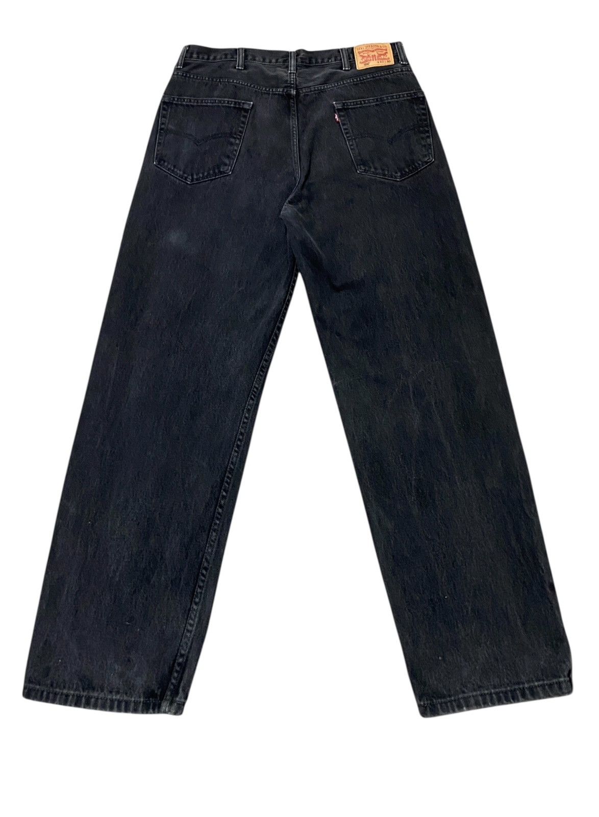 Levi's Rare Design Vintage Levis Super Black Lot 550 Jeans 2000s Size US 37 - 2 Thumbnail