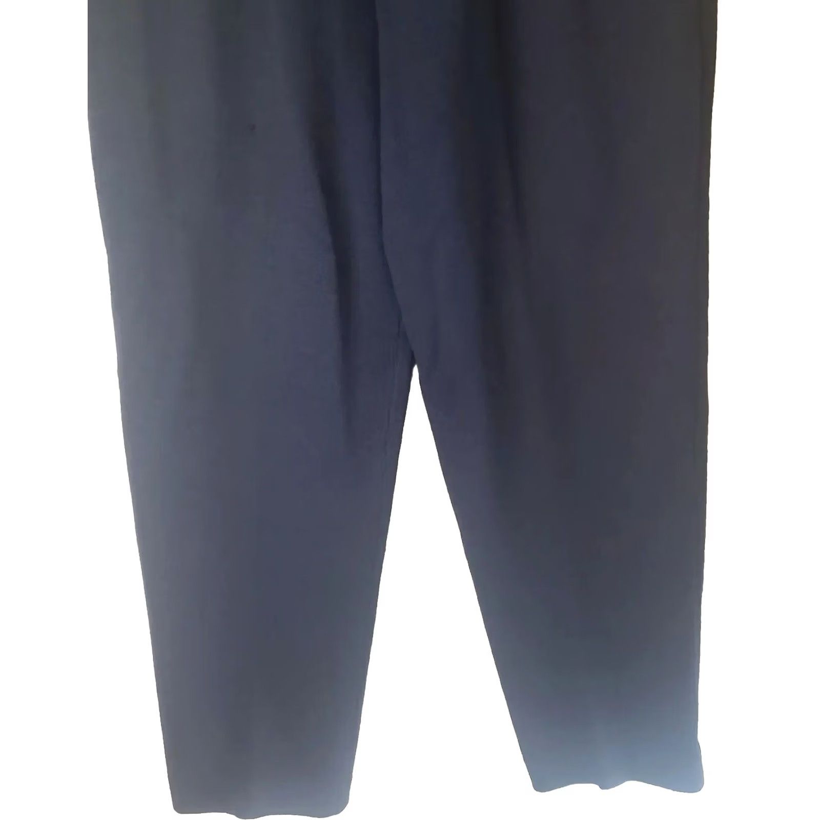 Asics VINTAGE? No. St John Basics Womens Dress Pants Navy Knit Wool Wide-Leg Pleated Front Pockets Pull On Size 8 SS? Size M / US 6-8 / IT 42-44 - 3 Thumbnail