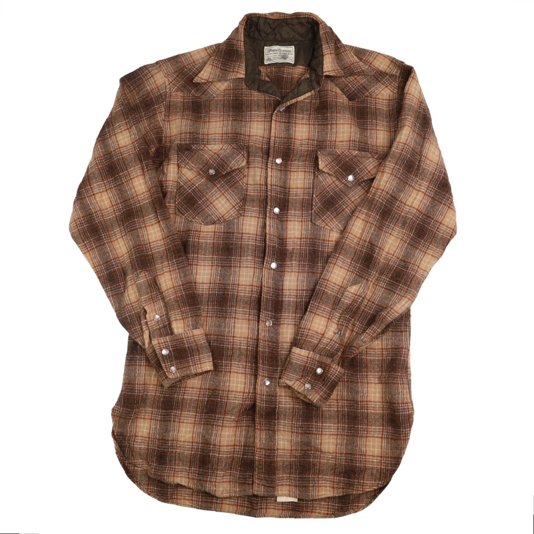 Pendleton VINTAGE Pendleton Mens Shirt Western Wool Pearl Snap Long Sleeve M Brown Men Size US M / EU 48-50 / 2 - 2 Thumbnail