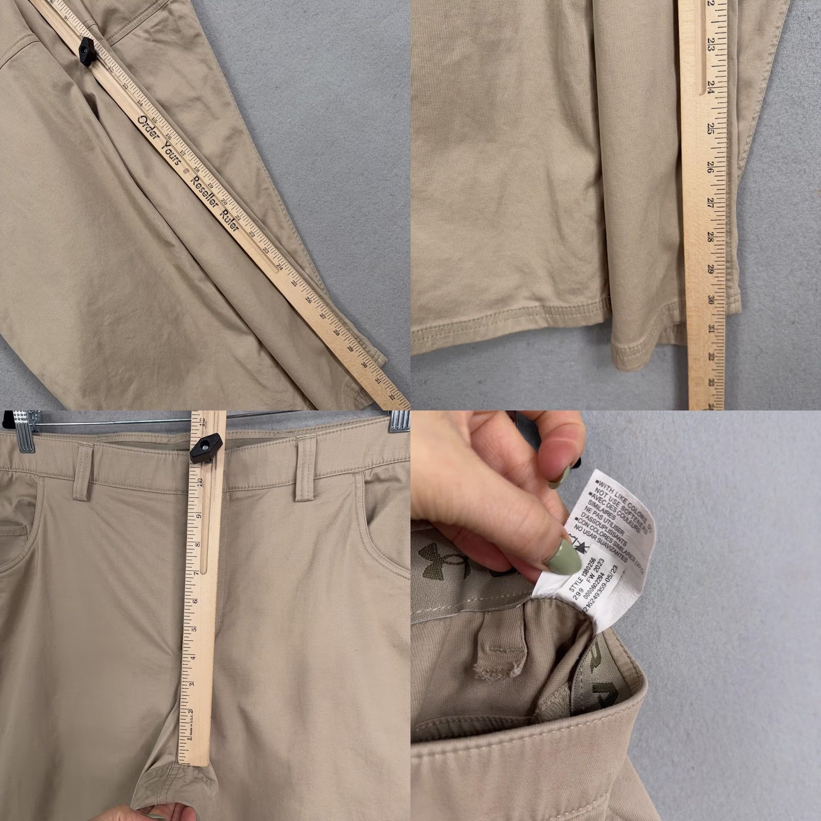 Under Armour Under Armour Pants Mens 40x32 Beige Twill Cargo Stretch Workwear Size US 40 / EU 56 - 9 Thumbnail