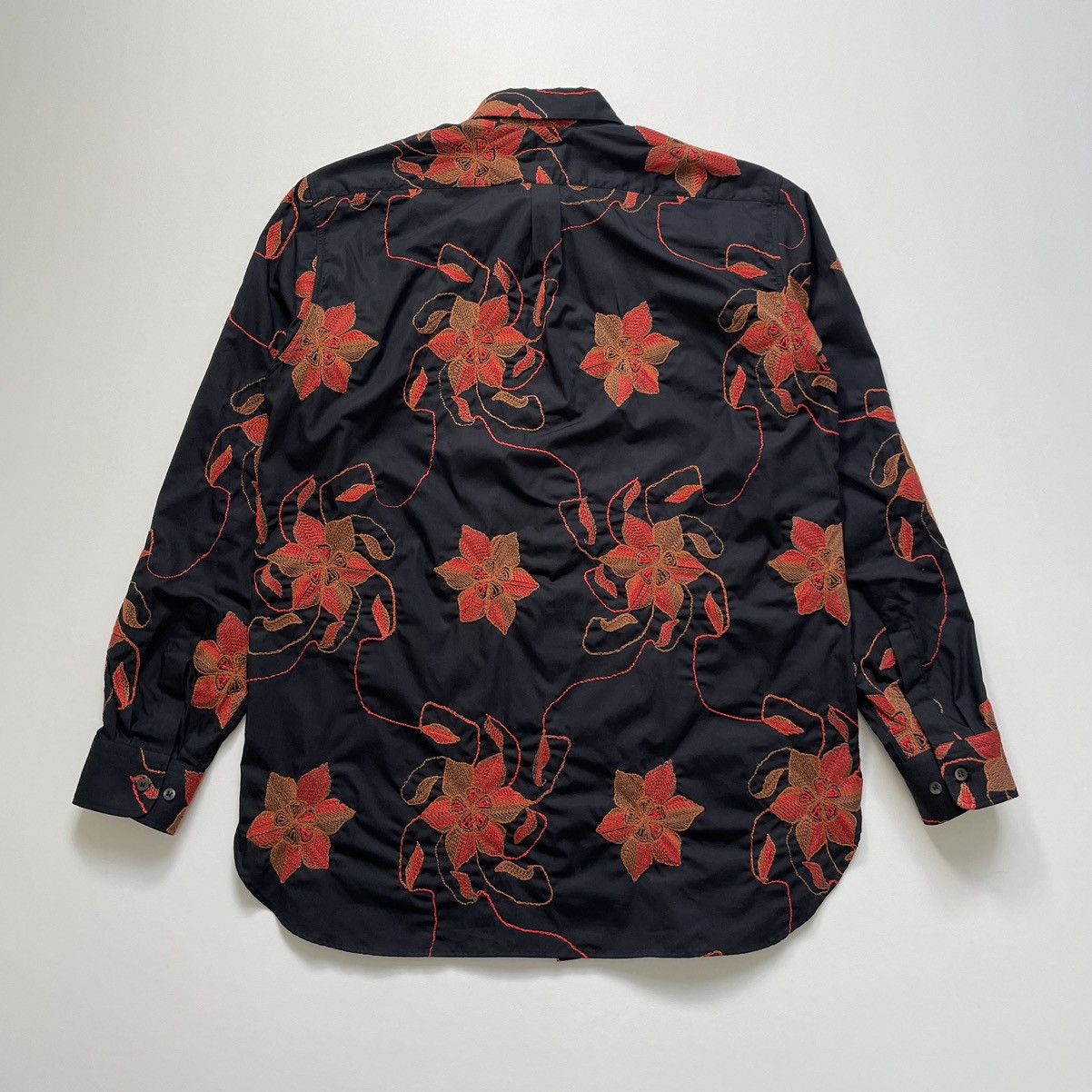 Dries Van Noten A/W 17 ‘Flower Embroidered’ Black Shirt Size US M / EU 48-50 / 2 - 16 Thumbnail
