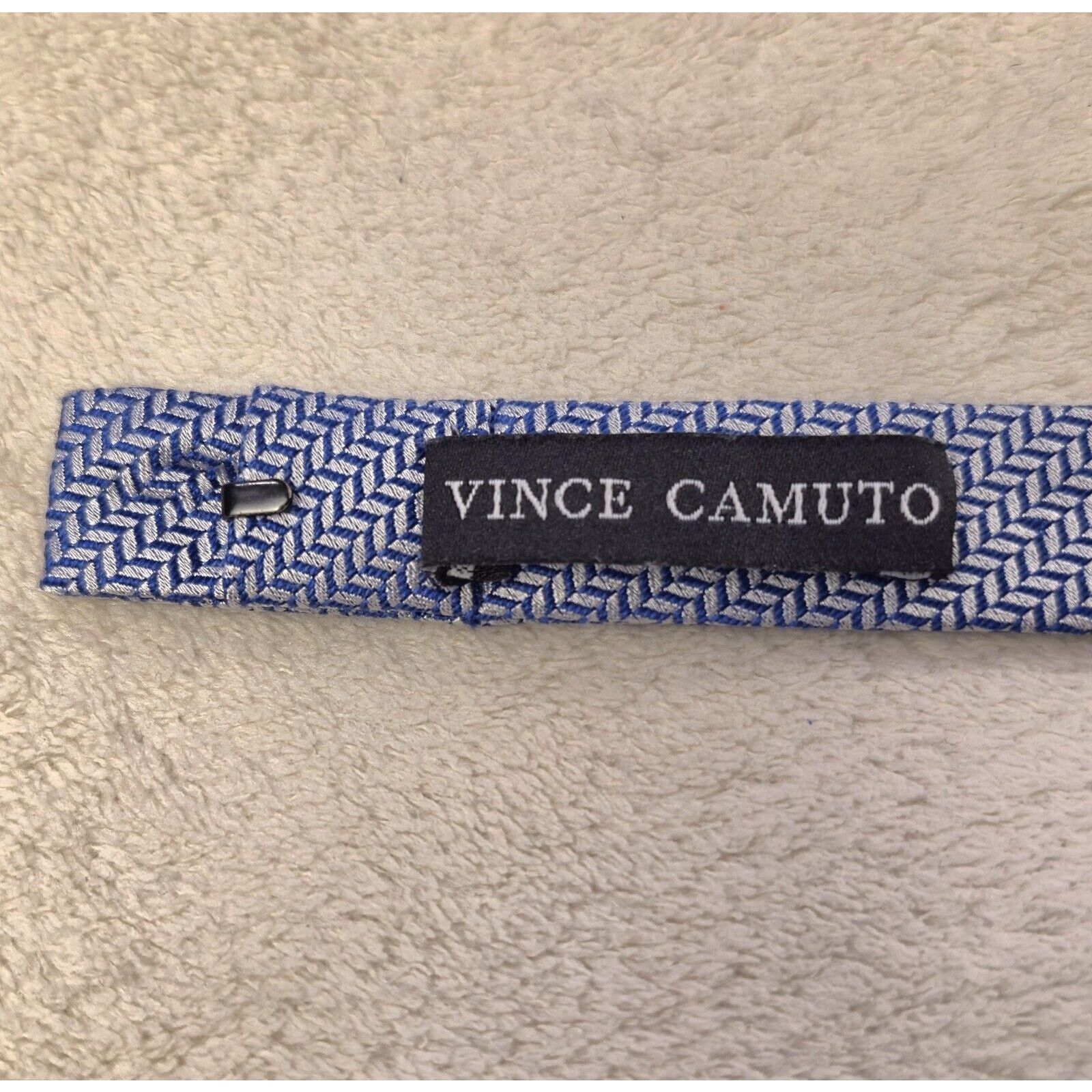 Vince Camuto Vince Camuto Bow Tie Adjustable Silk Blue Hand Made Stretch Size ONE SIZE - 4 Thumbnail