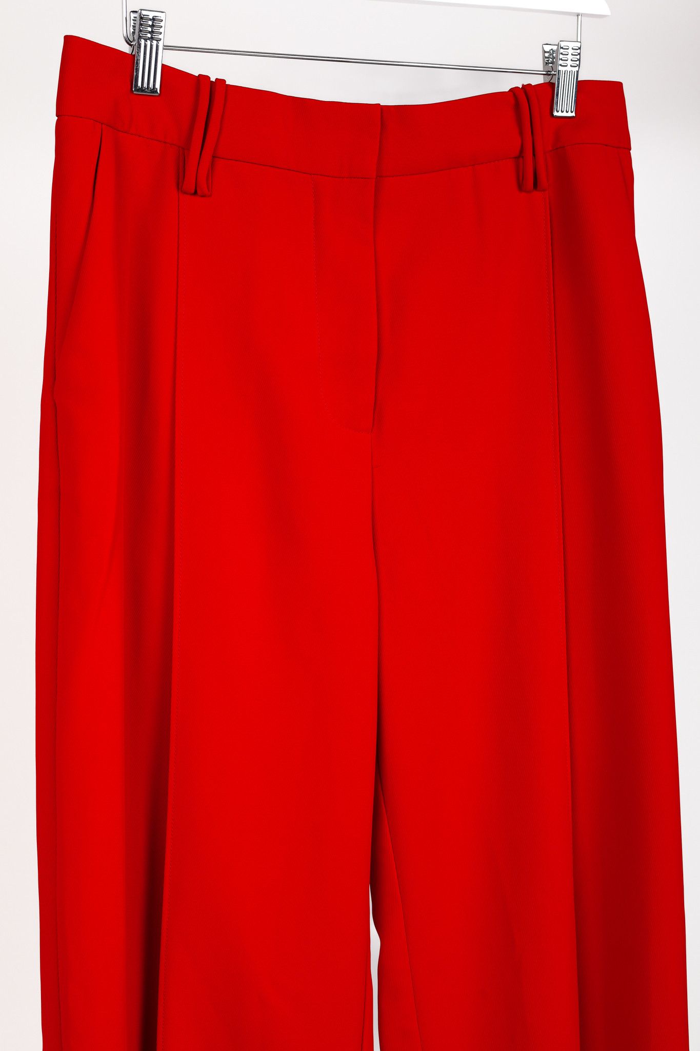 Ganni Ganni Barbados Cherry Red Twill Suiting Trousers Size 32" / US 10 / IT 46 - 3 Thumbnail