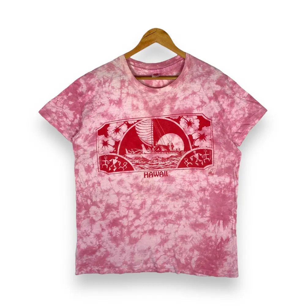 Hanes VINTAGE 80's HAWAII POLYTEES PINK TYE DYE TEE Size US XL / EU 56 / 4 - 1 Thumbnail
