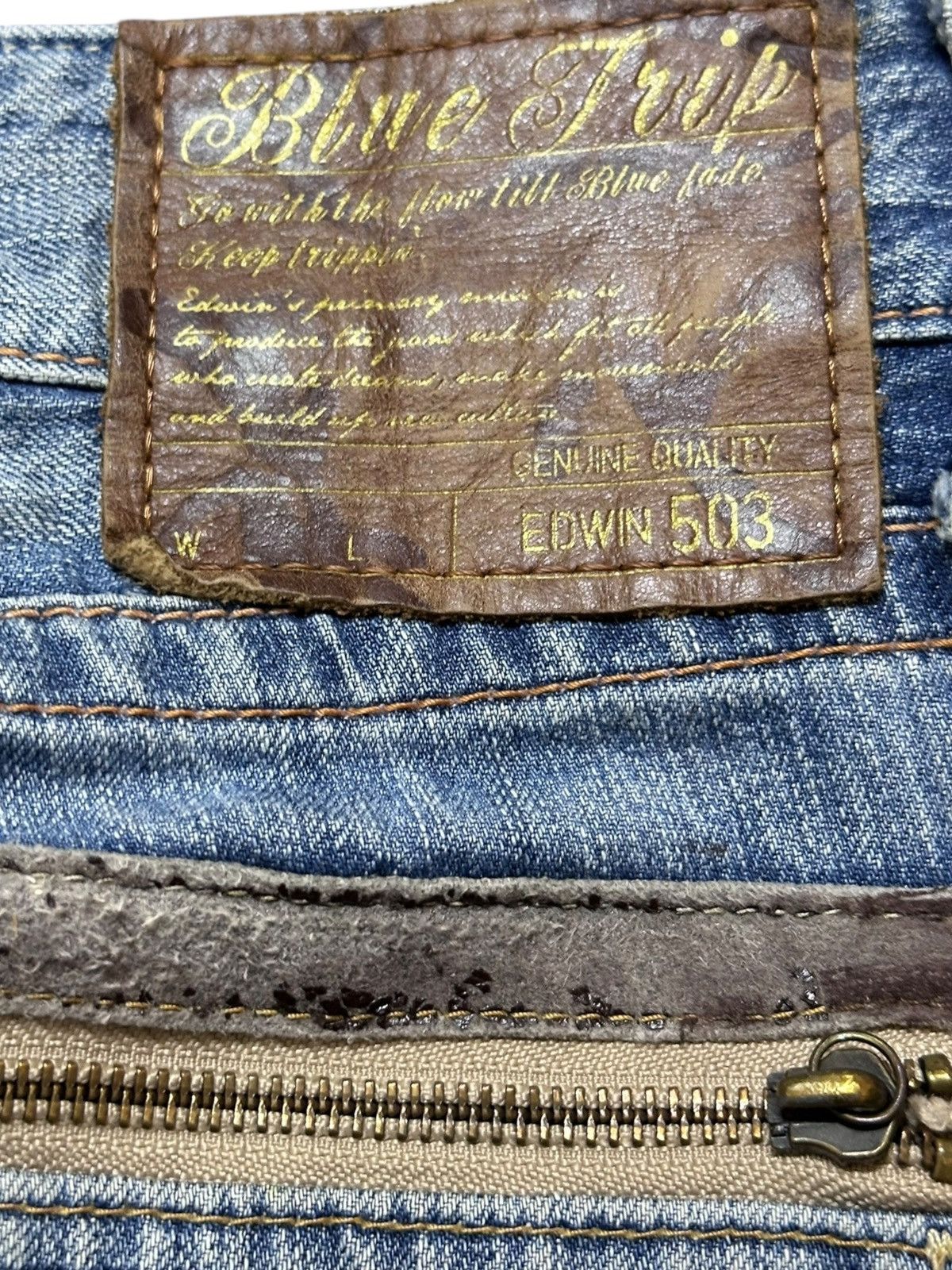 Edwin Vintage Edwin Bluetrip Faded Ripped Distressed Denim Size US 30 / EU 46 - 6 Thumbnail