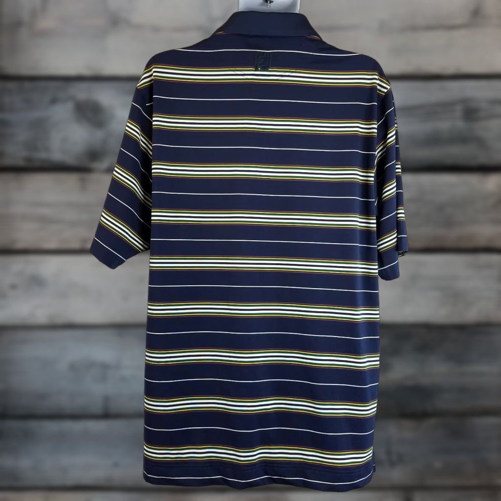 Footjoy FootJoy Polo Mens Short Sleeve Striped Blue White XL Large Size L Blue Poloshirt Men Shirt Size US L / EU 52-54 / 3 - 1 Thumbnail