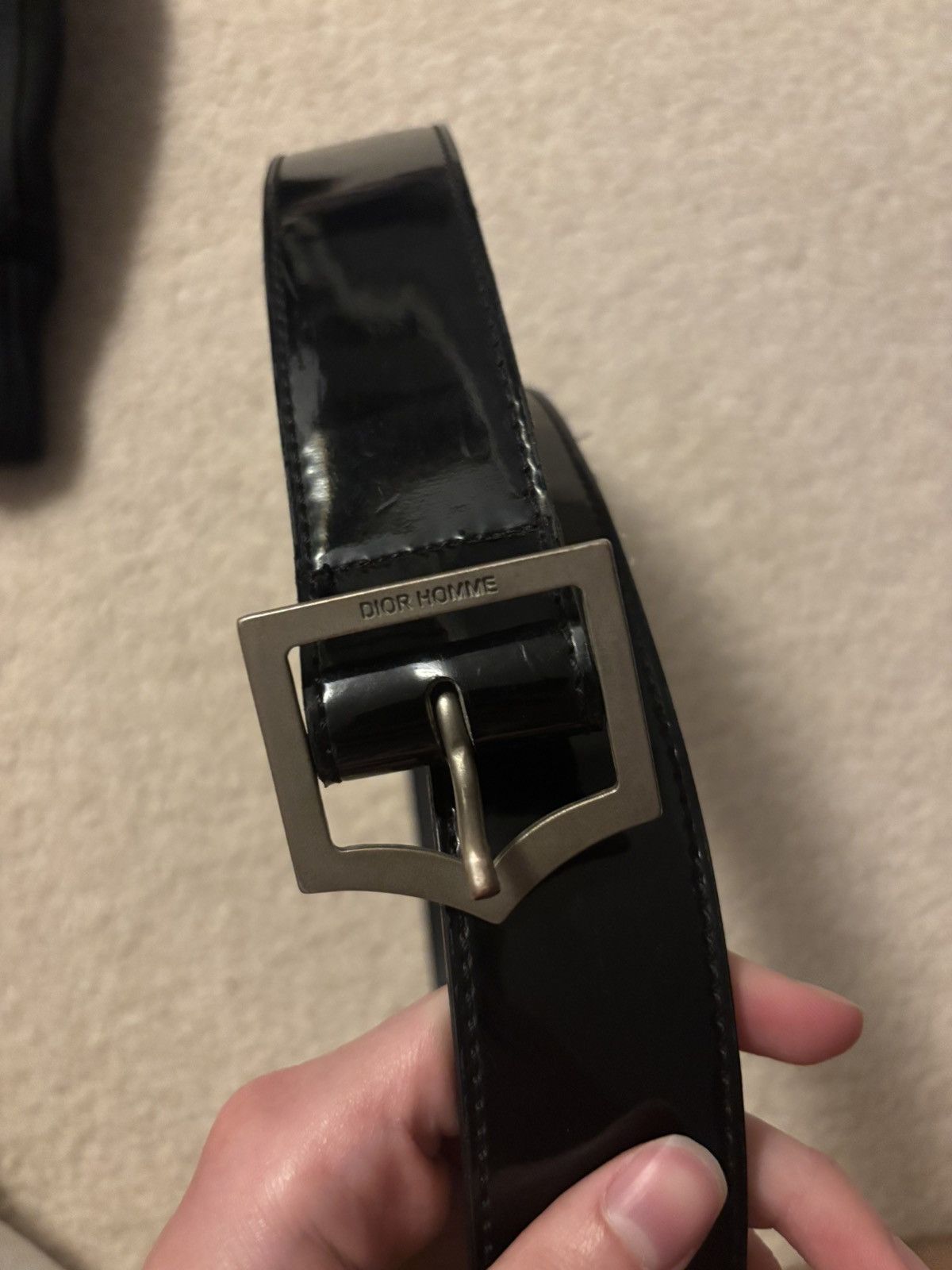 Dior Dior Homme D Point Belt Black Patent Leather Size ONE SIZE - 5 Thumbnail
