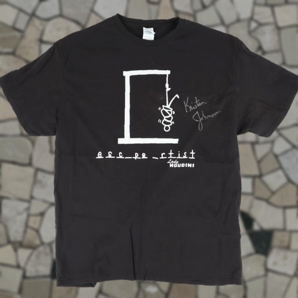 Delta VINTAGE Delta Lady Houdini Hangman Autographed Solid T-Shirt Black Men XL Size US XL / EU 56 / 4 - 1 Thumbnail