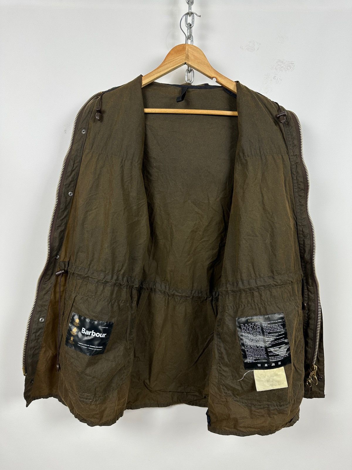 Barbour Vintage Barbour Waxed Durham Olive Green Coat Jacket Size US M / EU 48-50 / 2 - 4 Thumbnail