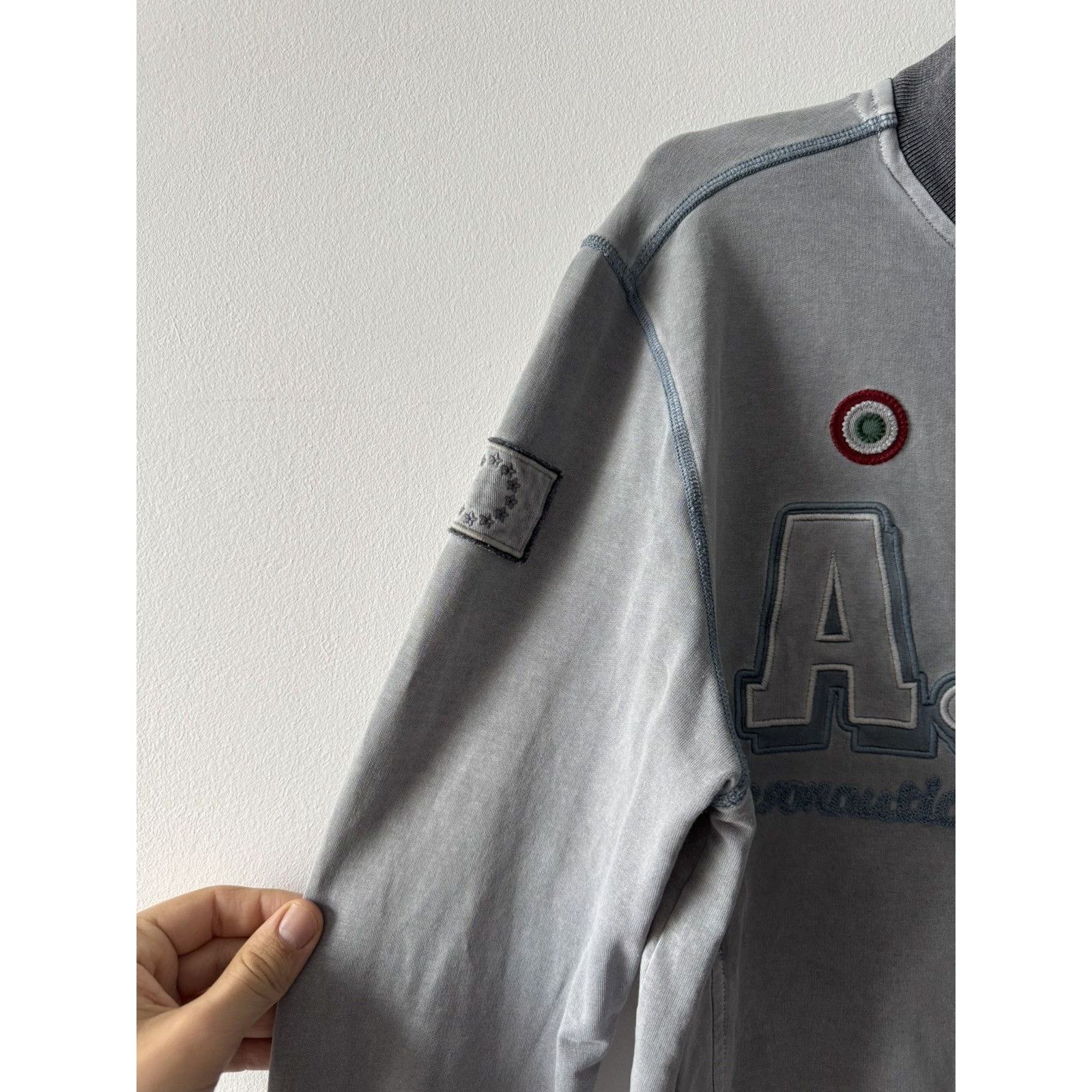 Aeronautica Militare Y2K Vintage Avantgarde Aeronautica Gray Zip Sweatershirt Size US M / EU 48-50 / 2 - 3 Thumbnail