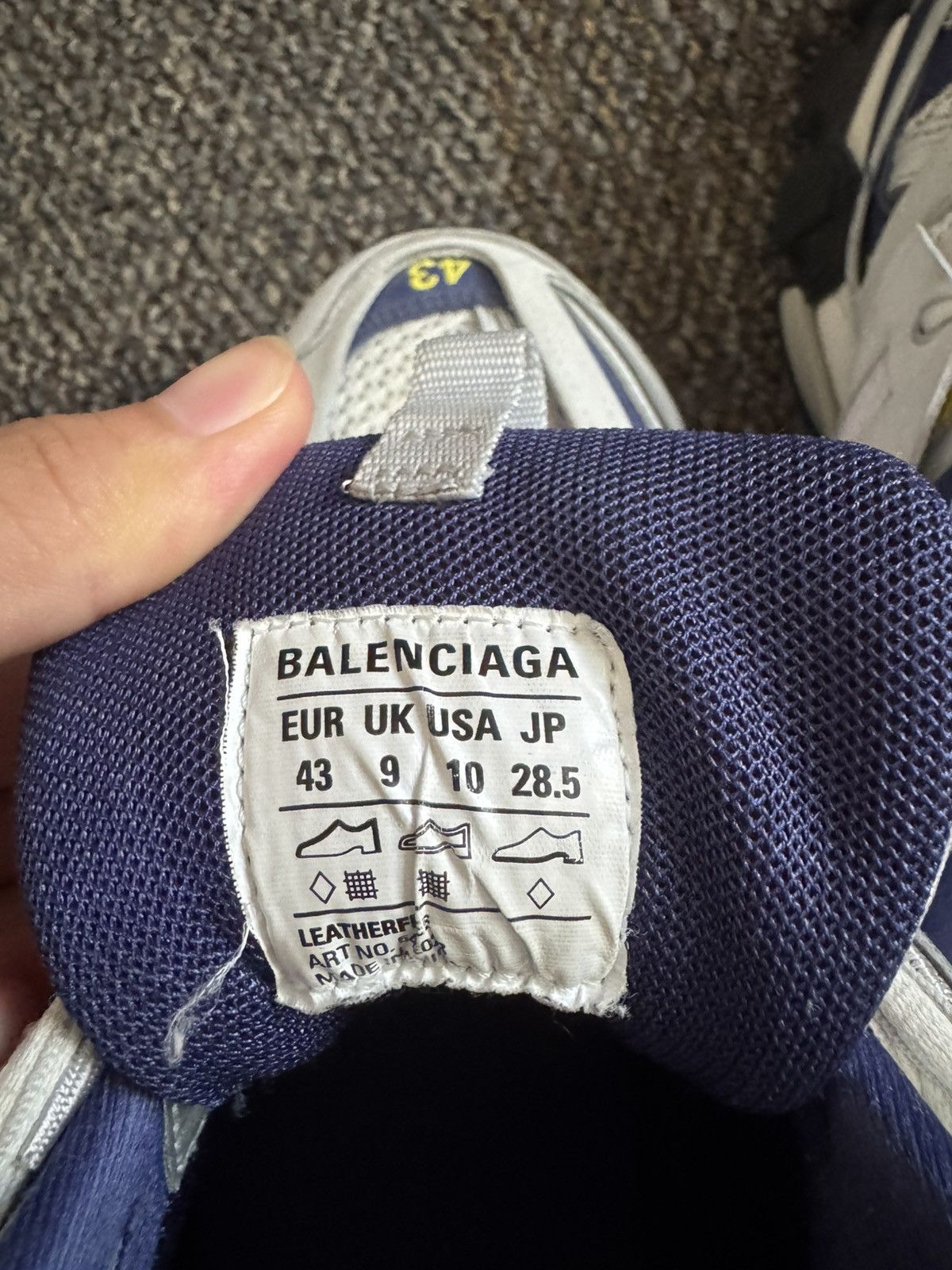 Balenciaga Balenciaga Track Sneaker 'White Dark Blue Yellow' Size US 10 / EU 43 - 7 Thumbnail
