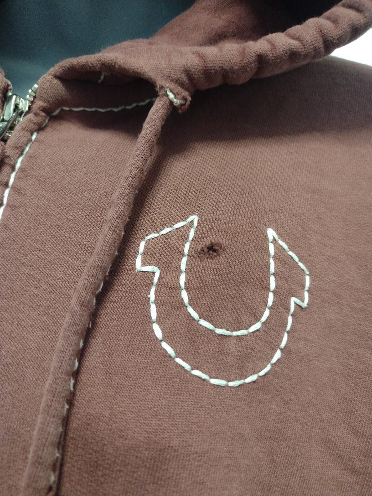 True Religion True Religion XXL Hoodie Red Fade Big Stitch Zip Up RivetY2K Size US XXL / EU 58 / 5 - 7 Thumbnail