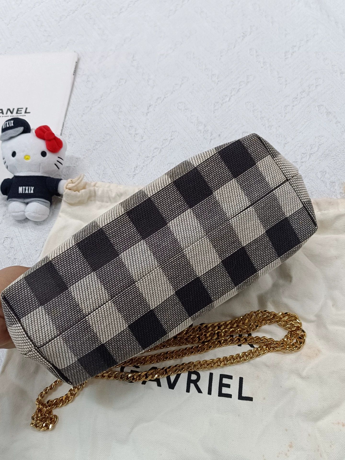 Mansur Gavriel MANSUR GAVRIEL Checkered Bag w/Dust & Chain 25.5x10.5x13.5 Size ONE SIZE - 3 Thumbnail
