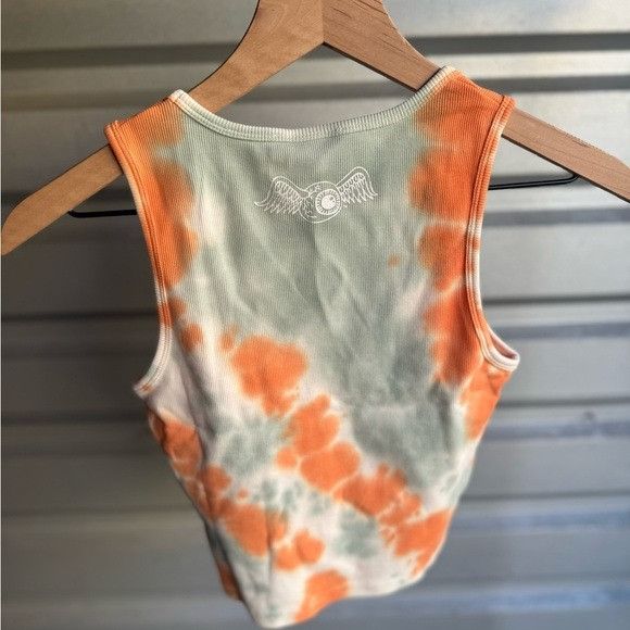 Designer × Von Dutch NWT VON DUTCH ORANGE/WHITE TIE DYE TANK TOP SZ SMALL S Size S / US 4 / IT 40 - 7 Thumbnail