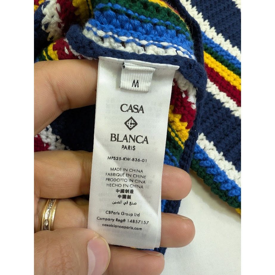 Casablanca o1rshd1 DUP / Cotton Crochet Shacket in Navy Size US M / EU 48-50 / 2 - 14 Thumbnail