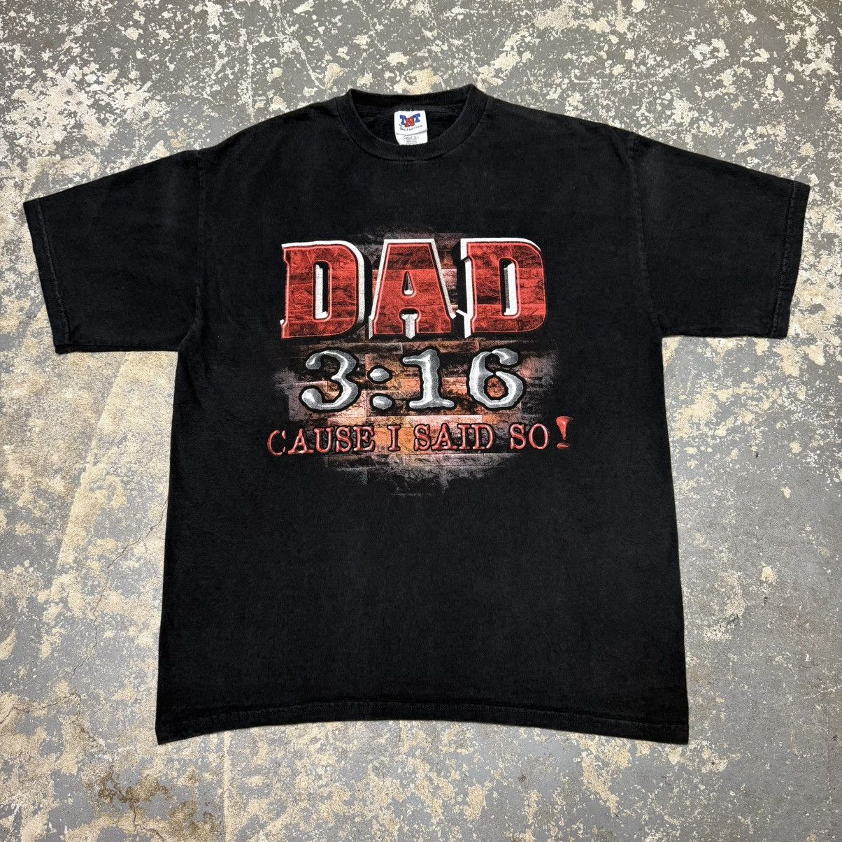 WWE Vintage Dad 3:16 Wrestling Stone Cold Spoof T Shirt WWF WWE Size US XL / EU 56 / 4 - 1 Thumbnail