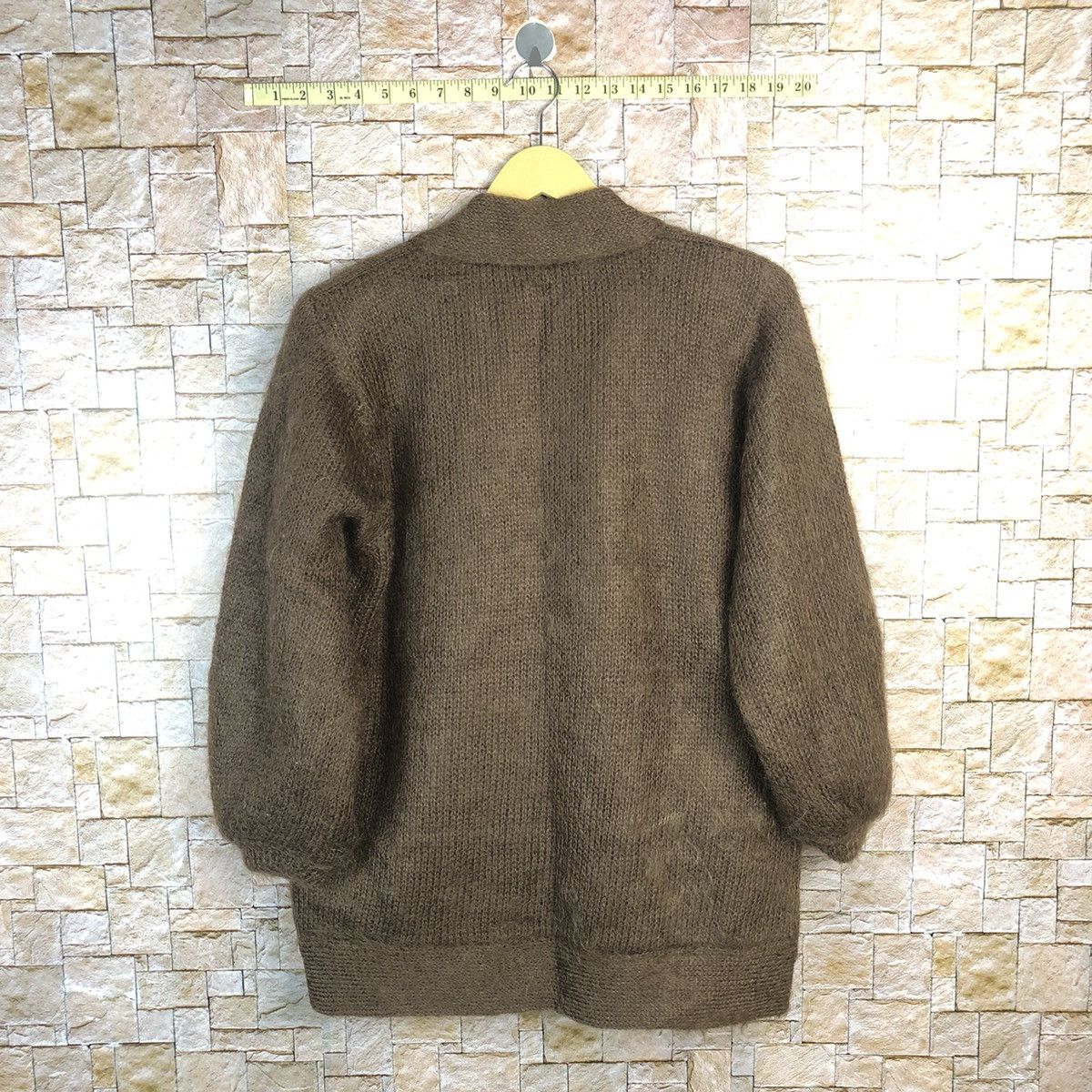 Homespun Knitwear DTL Japan mohair knitwear Brown Cardigan fur #A459 Size US M / EU 48-50 / 2 - 13 Thumbnail