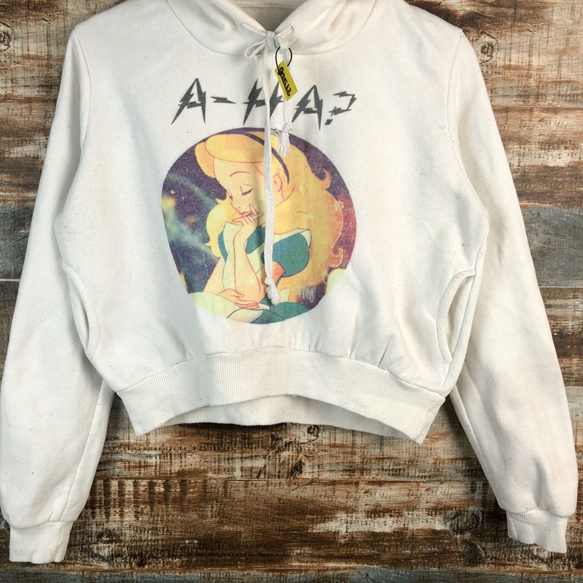 Japanese Brand DL Alice In Wonderland Darkweb A-HA croptop Hoodie #A2513 Size S / US 4 / IT 40 - 3 Thumbnail