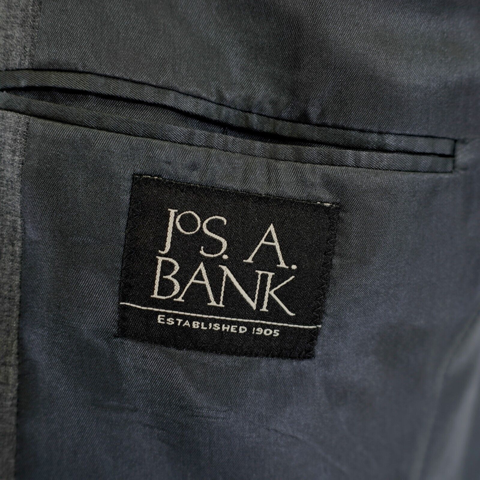 Jos. A. Bank Jos A Bank Wool Gray 40R 2 Button Suit Jacket / Blazer Size 40R - 8 Thumbnail