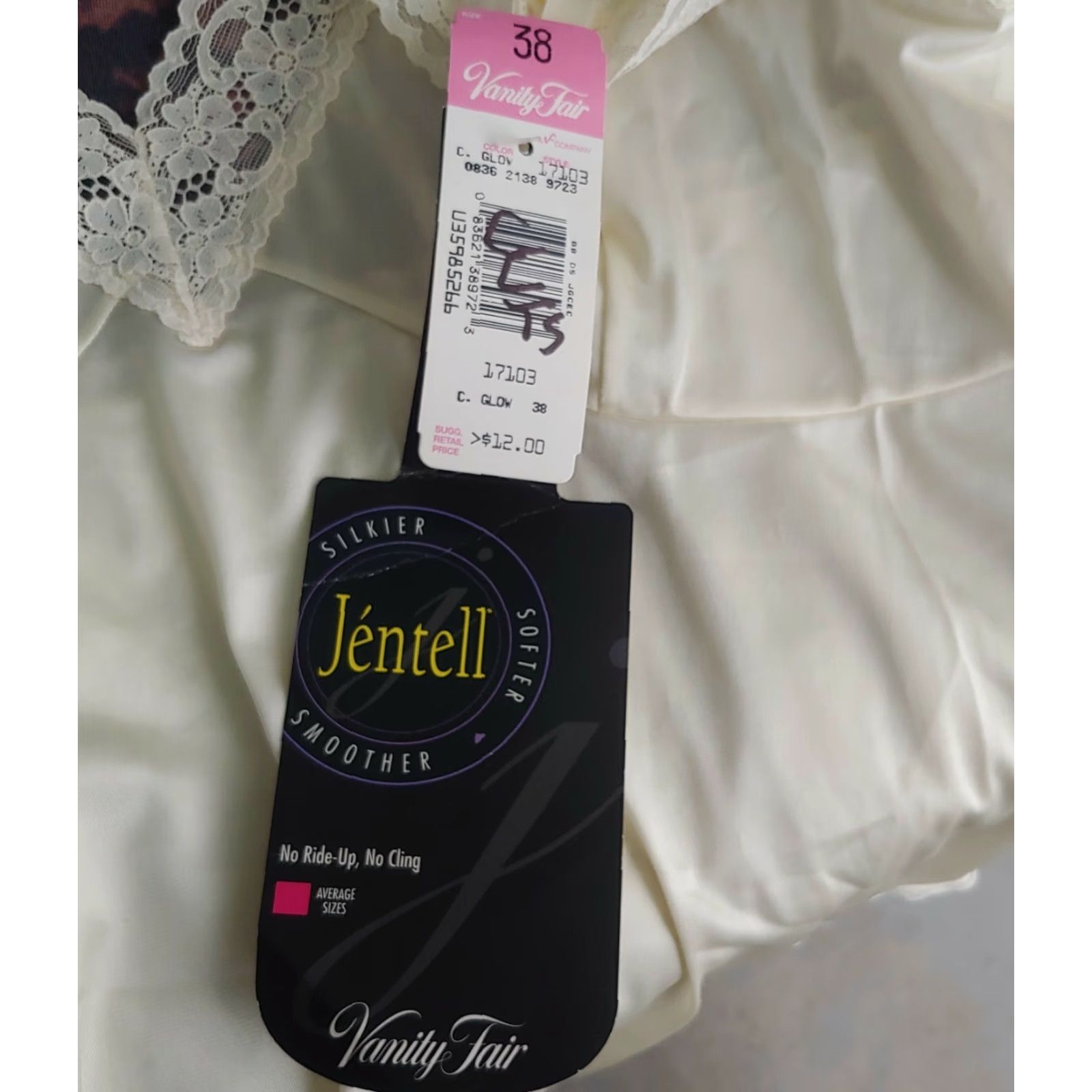 Vintage VINTAGE Vanity Fair Jentell Camisole Shirt Women 38 Ivory Lace Nylon Adjustable Straps 17.5" USA Womens Size ONE SIZE - 6 Thumbnail