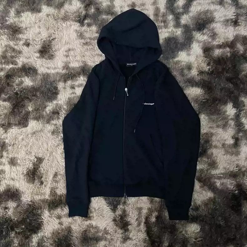 Balenciaga Balenciaga Small Logo Zipper Hoodie -2507 Size US S / EU 44-46 / 1 - 1 Thumbnail