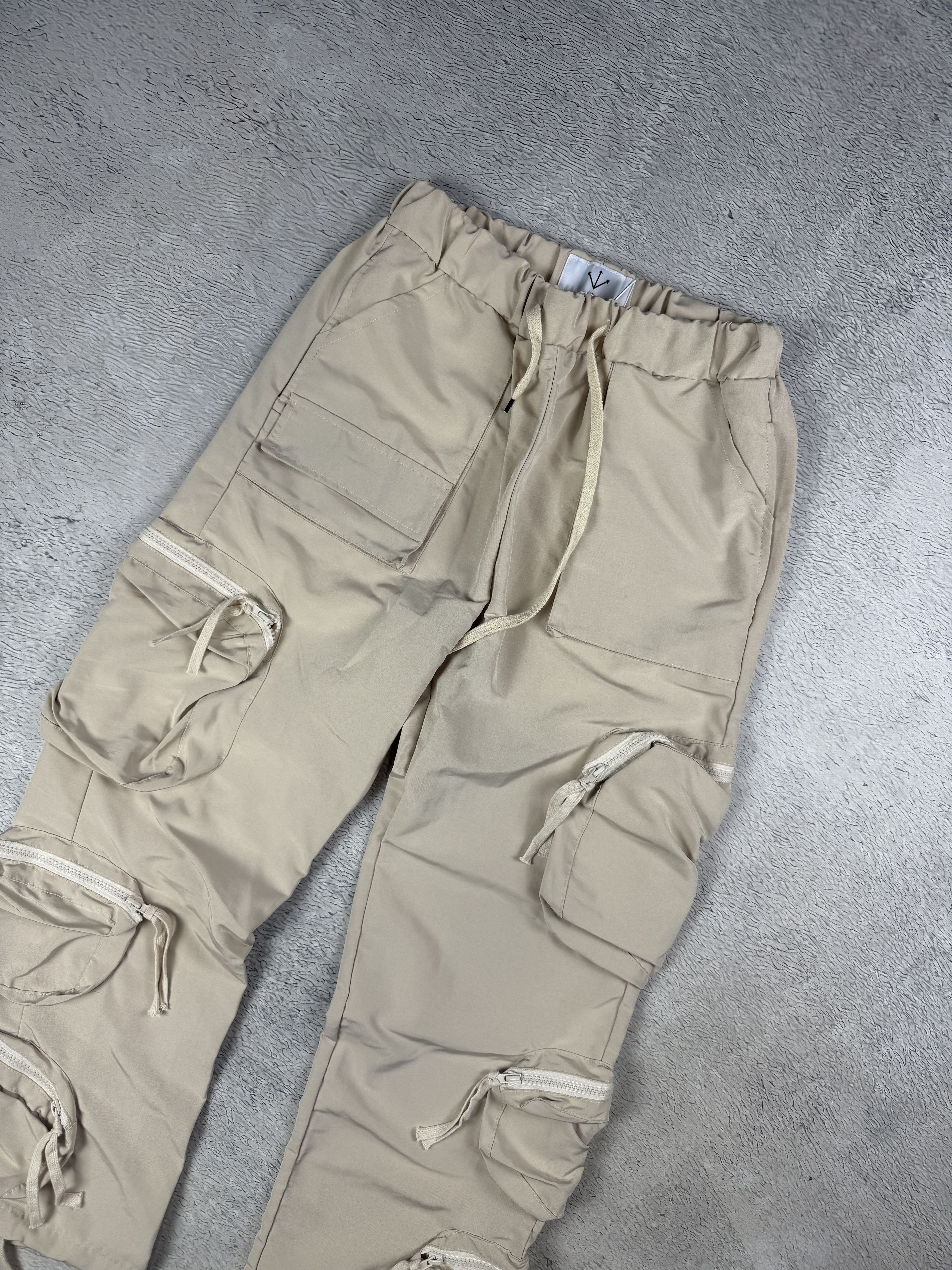 Japanese Brand CRAZY Cargo Pants Drill Multipockets Baggy SK8 Straight Size US 30 / EU 46 - 5 Thumbnail