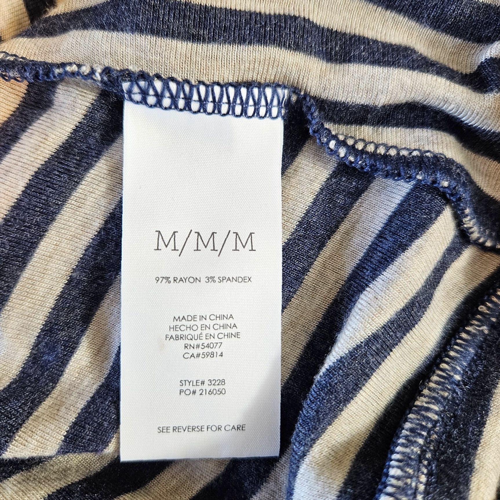 Vintage Cabi Blouse Ernest Adult Medium Blue Striped Long Sleeve Rayon Womens Size M / US 6-8 / IT 42-44 - 4 Thumbnail
