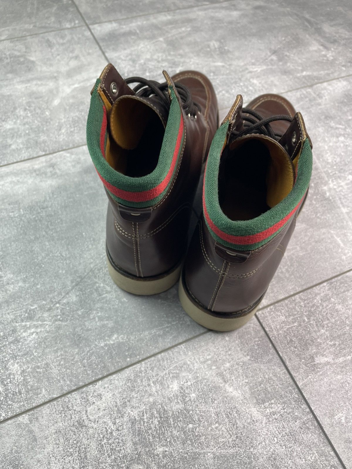 Gucci Gucci Classic Leather Boots Brown Size US 11 / EU 44 - 6 Thumbnail