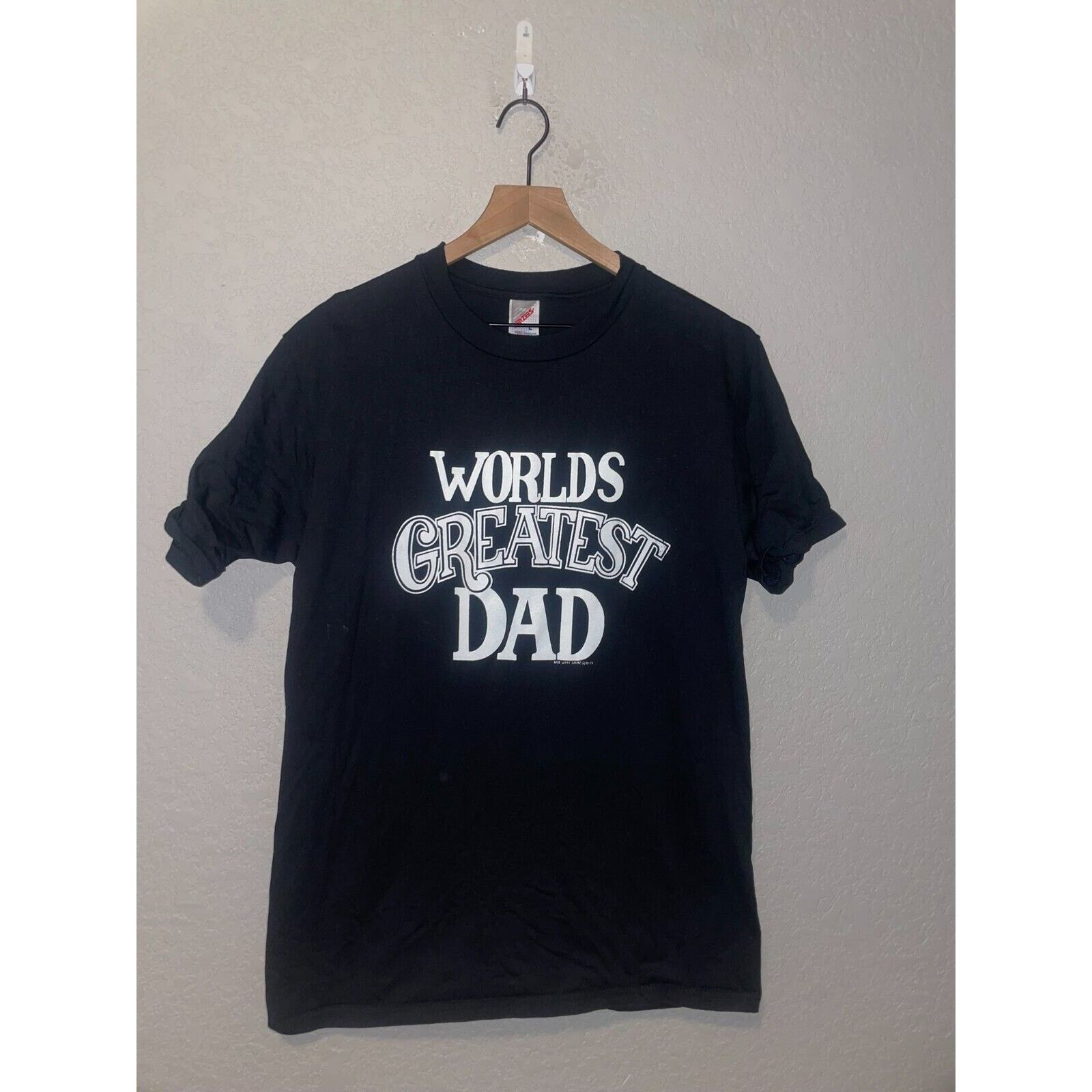 Jerzees Vintage Dad Shirt Worlds Greatest Dad Tee USA VTG 90s Large Size US L / EU 52-54 / 3 - 1 Thumbnail
