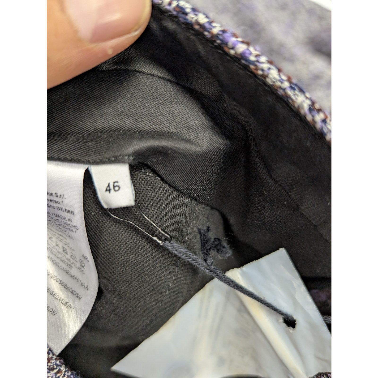 Bottega Veneta o1rshd1 Multicol Wool Viscose Trousers Pants Lilac/Bordeaux Size US 30 / EU 46 - 12 Thumbnail