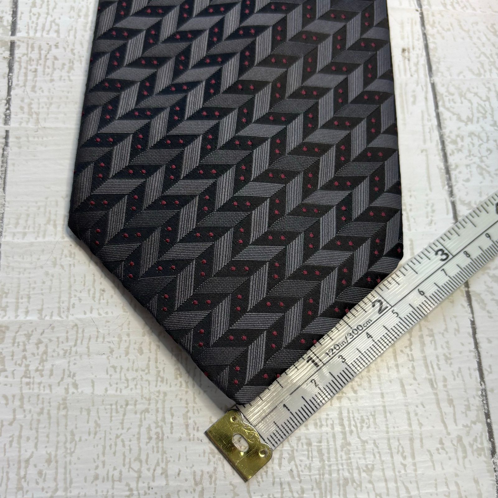 Other Giuliano Giavelli Geometric Tie Black and Steel Size ONE SIZE - 4 Thumbnail